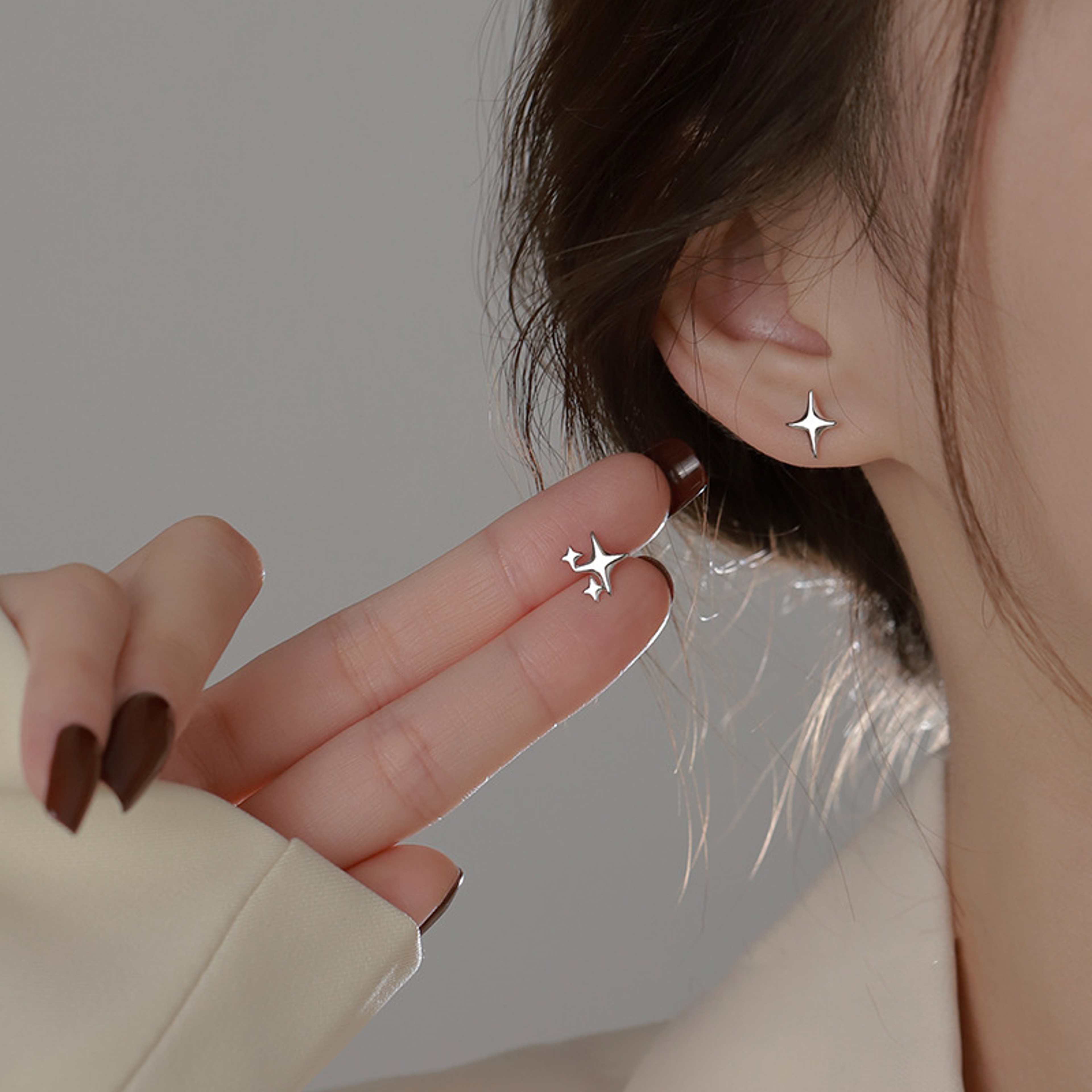 Chunky Stainless Steel Hoop Earrings for Women Trendy Statement Round Circle Hoops – view 10