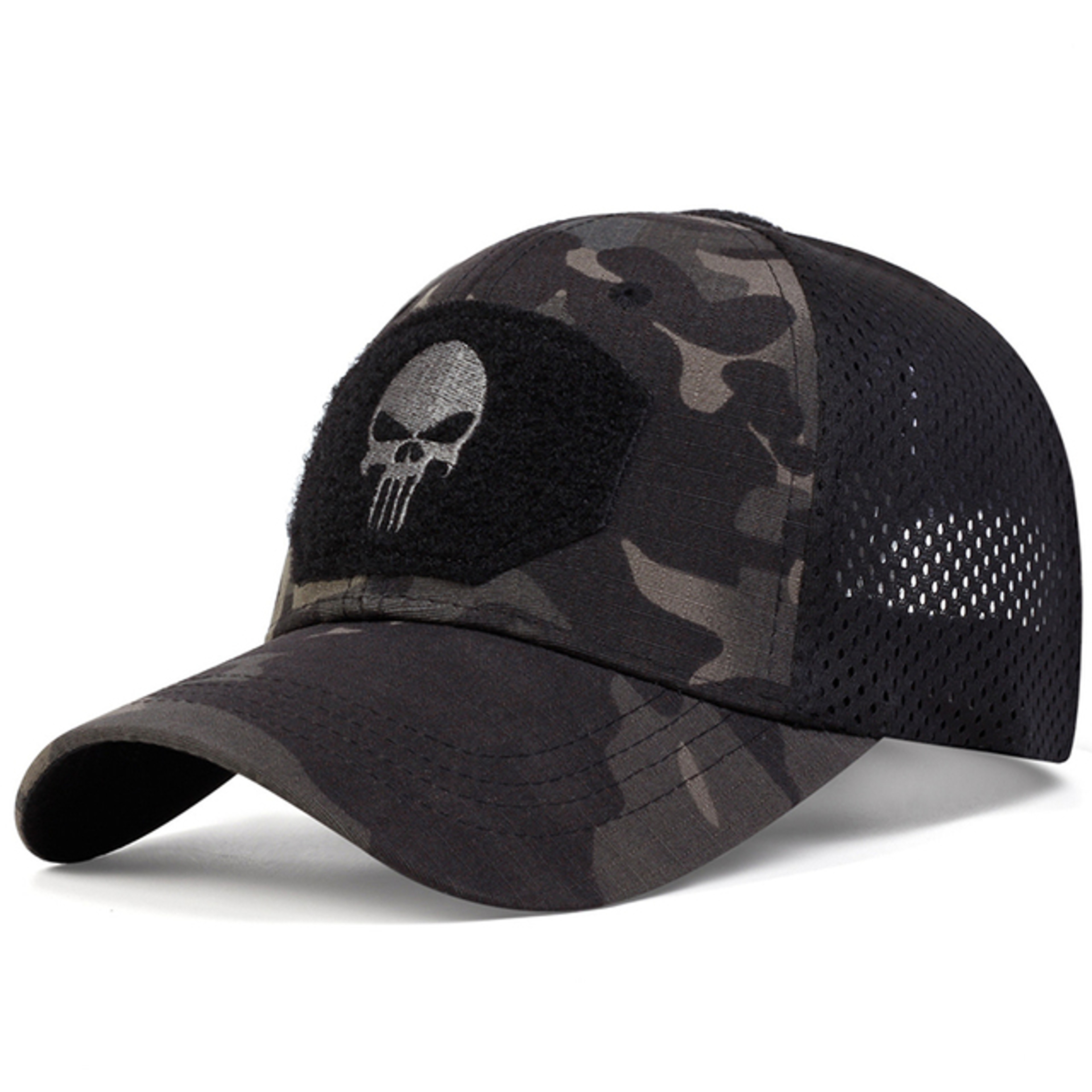 Skull Tactical Baseball Cap Breathable Mesh Trucker Hat Adjustable Airsoft Snapback – view 9