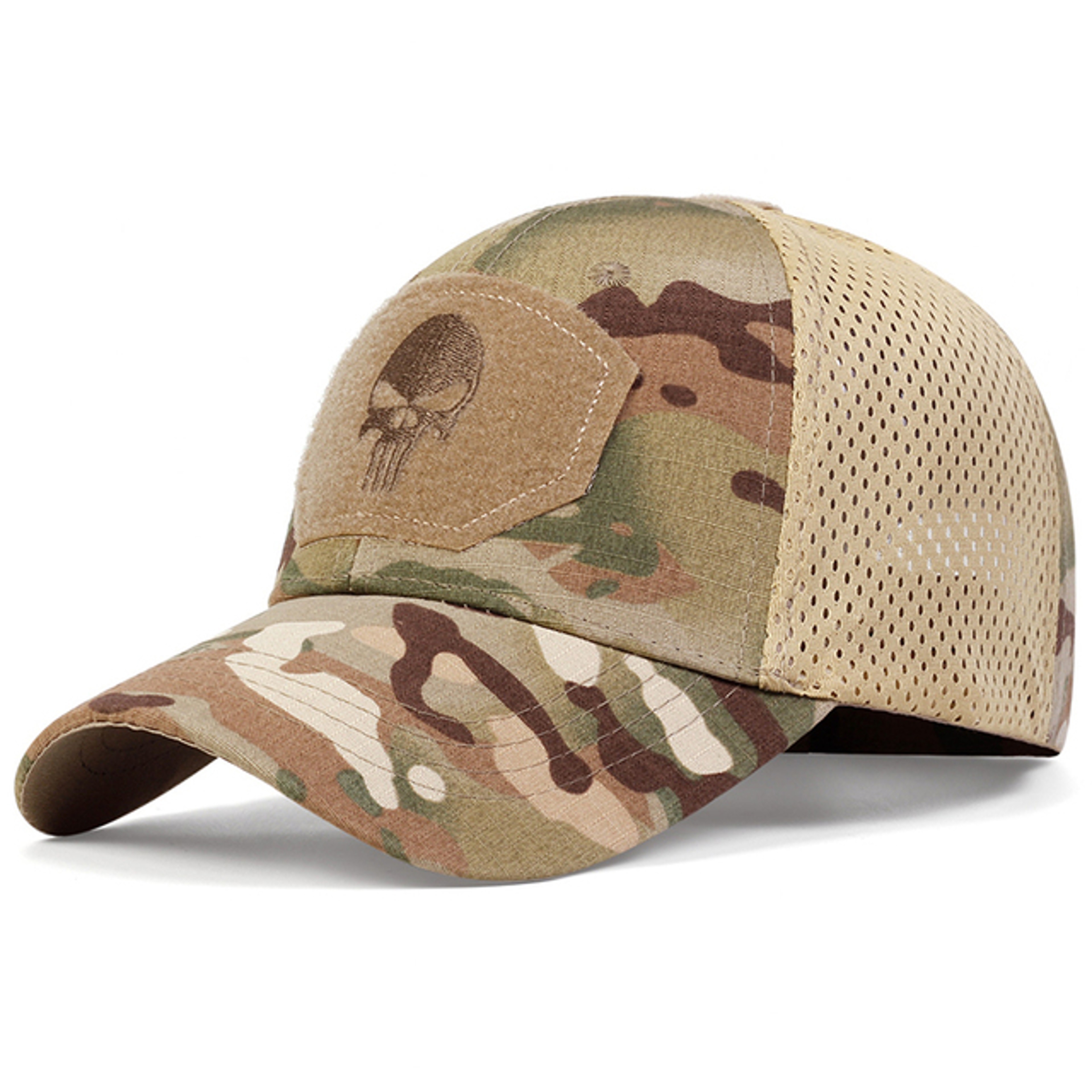 Skull Tactical Baseball Cap Breathable Mesh Trucker Hat Adjustable Airsoft Snapback – view 10