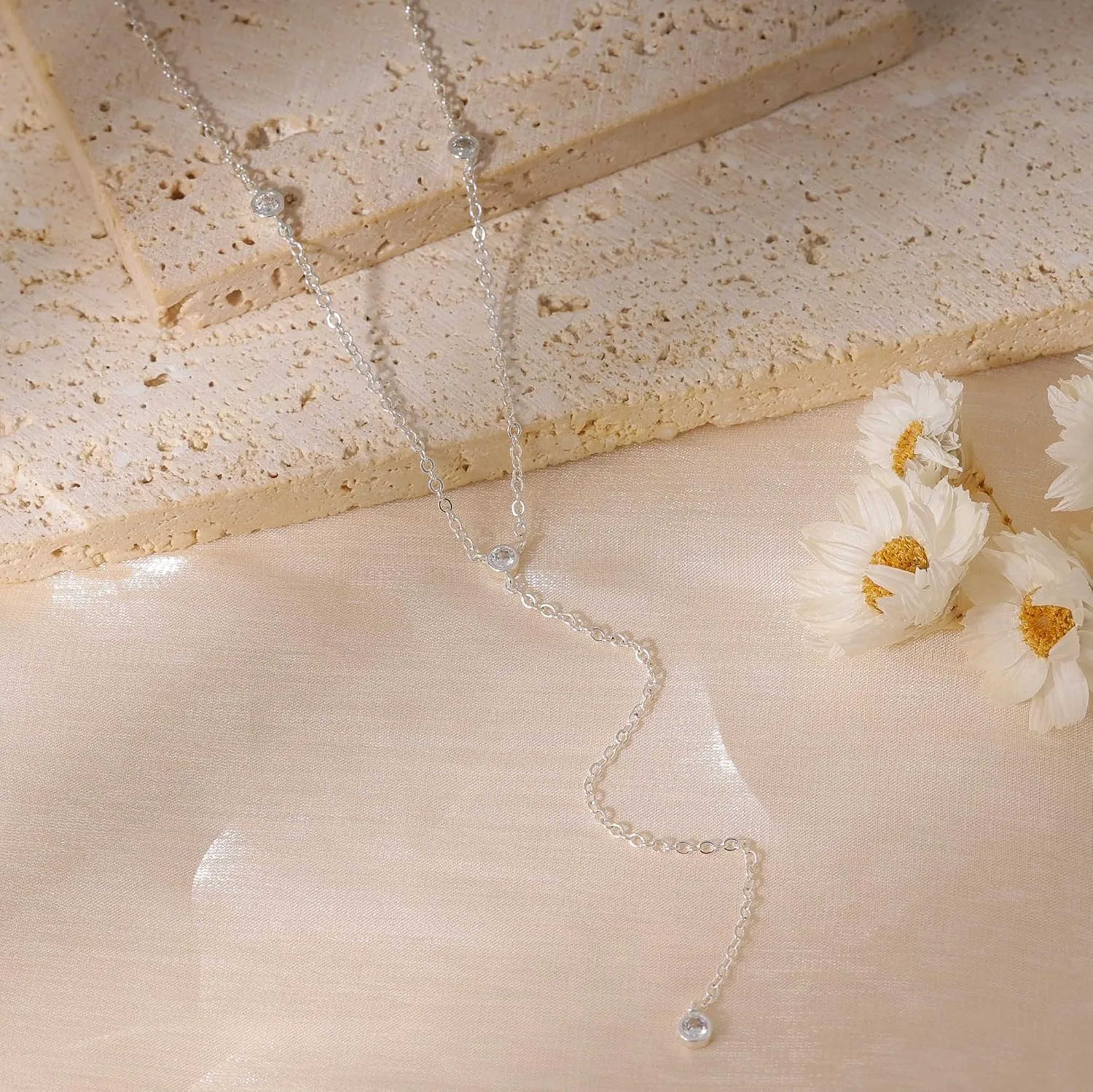 Elegant Lariat Necklace Gold Plated Dainty Layering Necklace for Women – view 6
