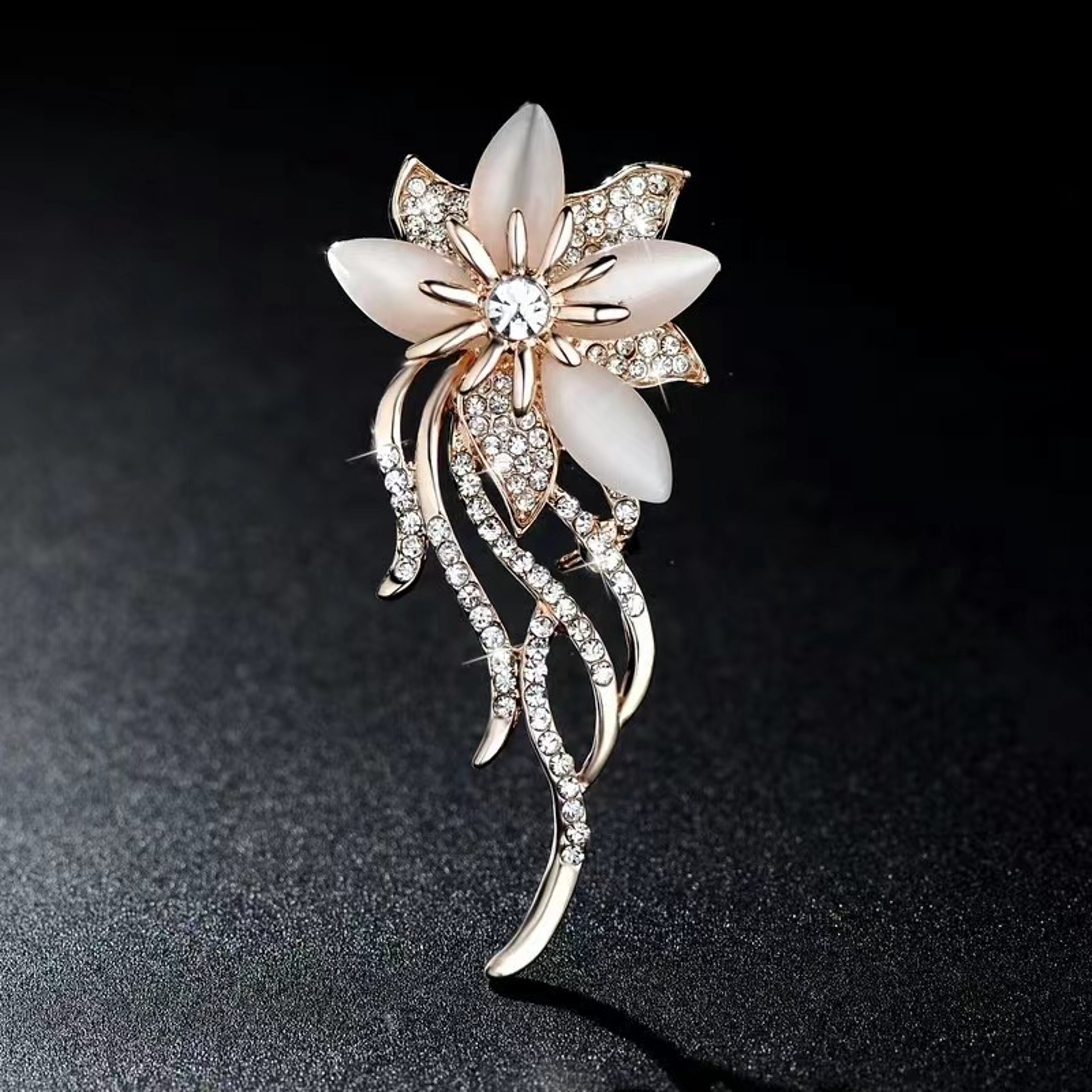 Elegant Sunflower Brooch Rhinestone Floral Lapel Pin for Women Jackets, Dresses & Suits – view 19