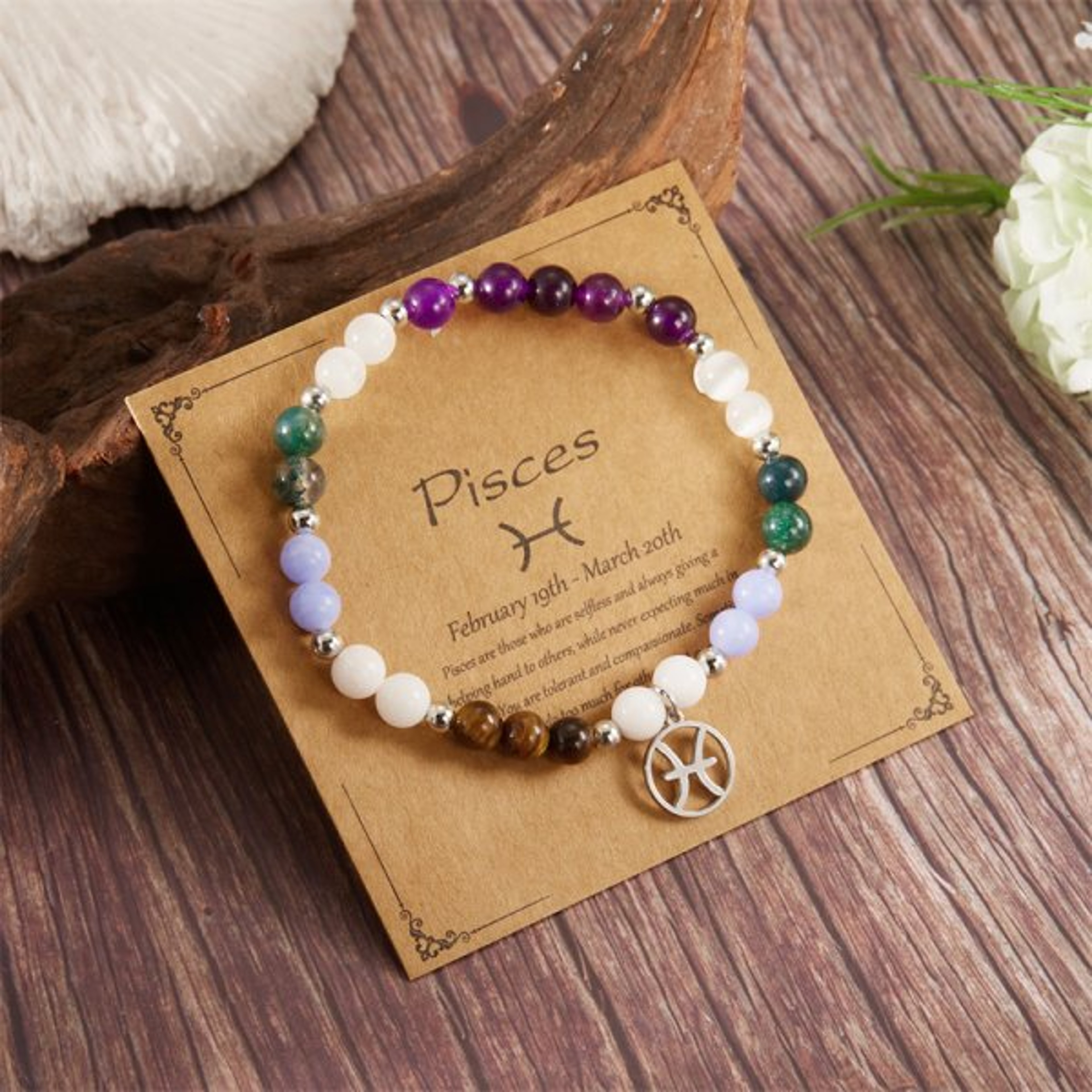 Beaded Bracelet for Women Zodiac Bracelet Astrology Jewelry Birth Sign Gift – view 11