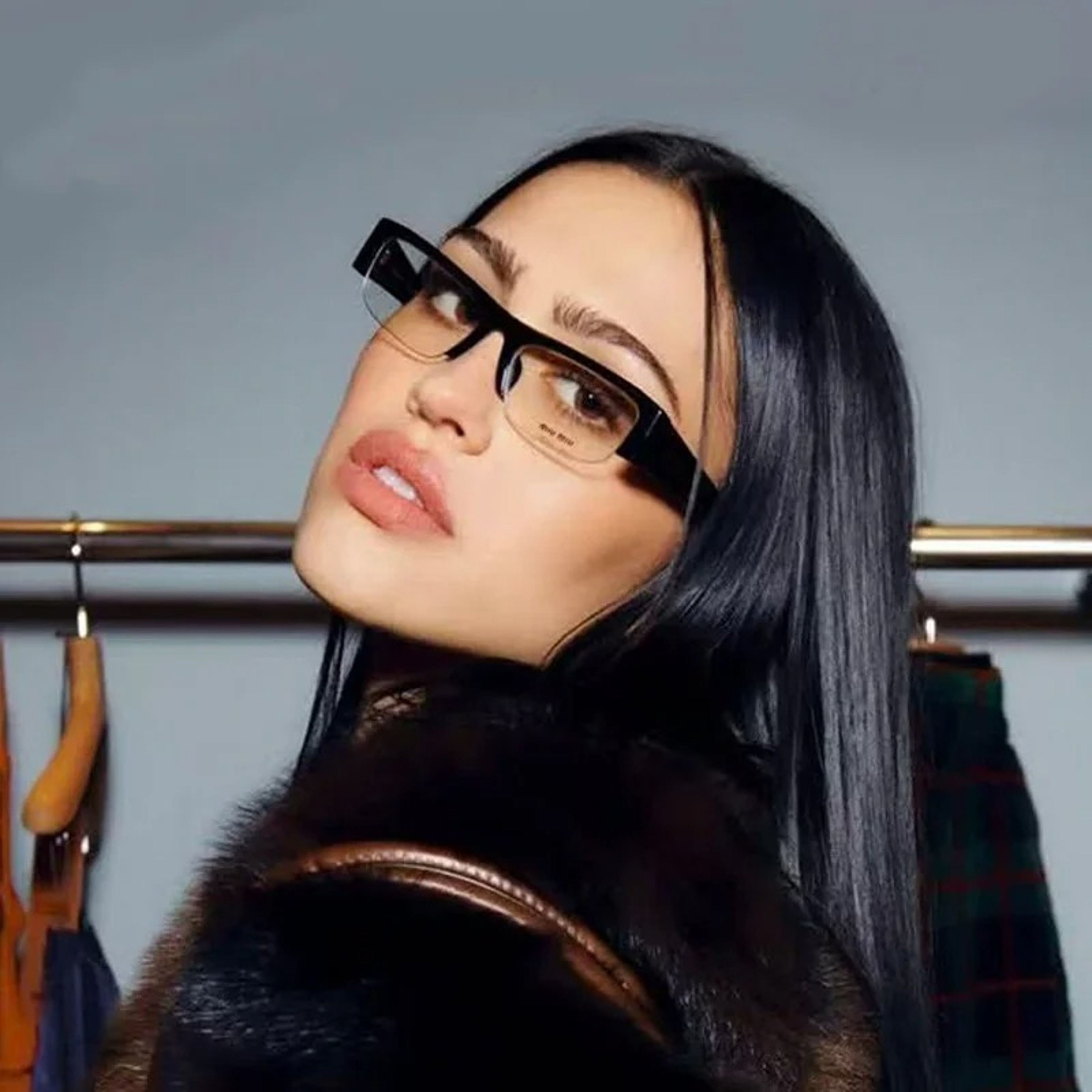 Retro Rectangle Sunglasses UV Half Frame Chunky Shades for Women & Men – view 1