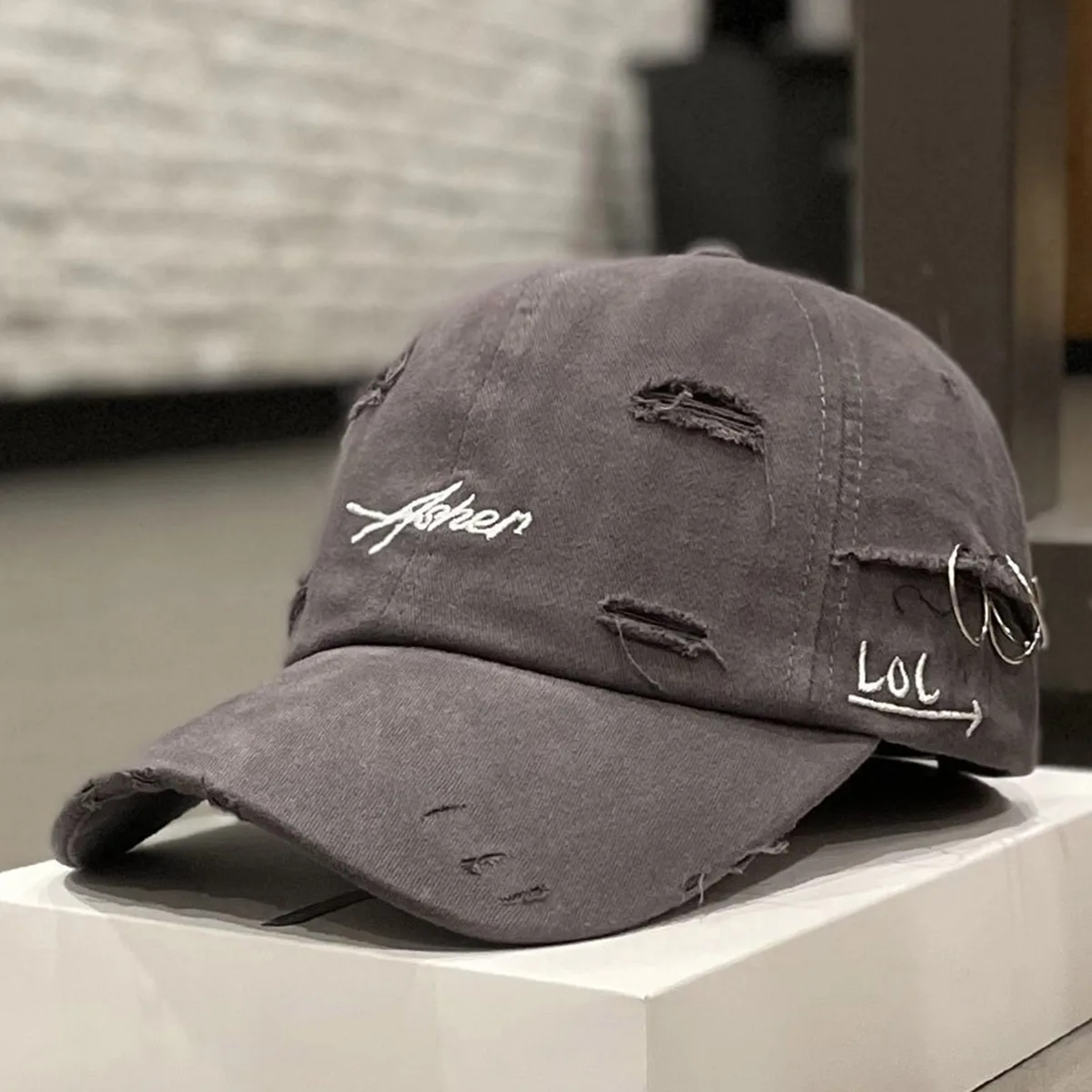 Asher Baseball Cap with Embroidery & Iron Ring Adjustable Unisex Sun Protection Hat – view 5