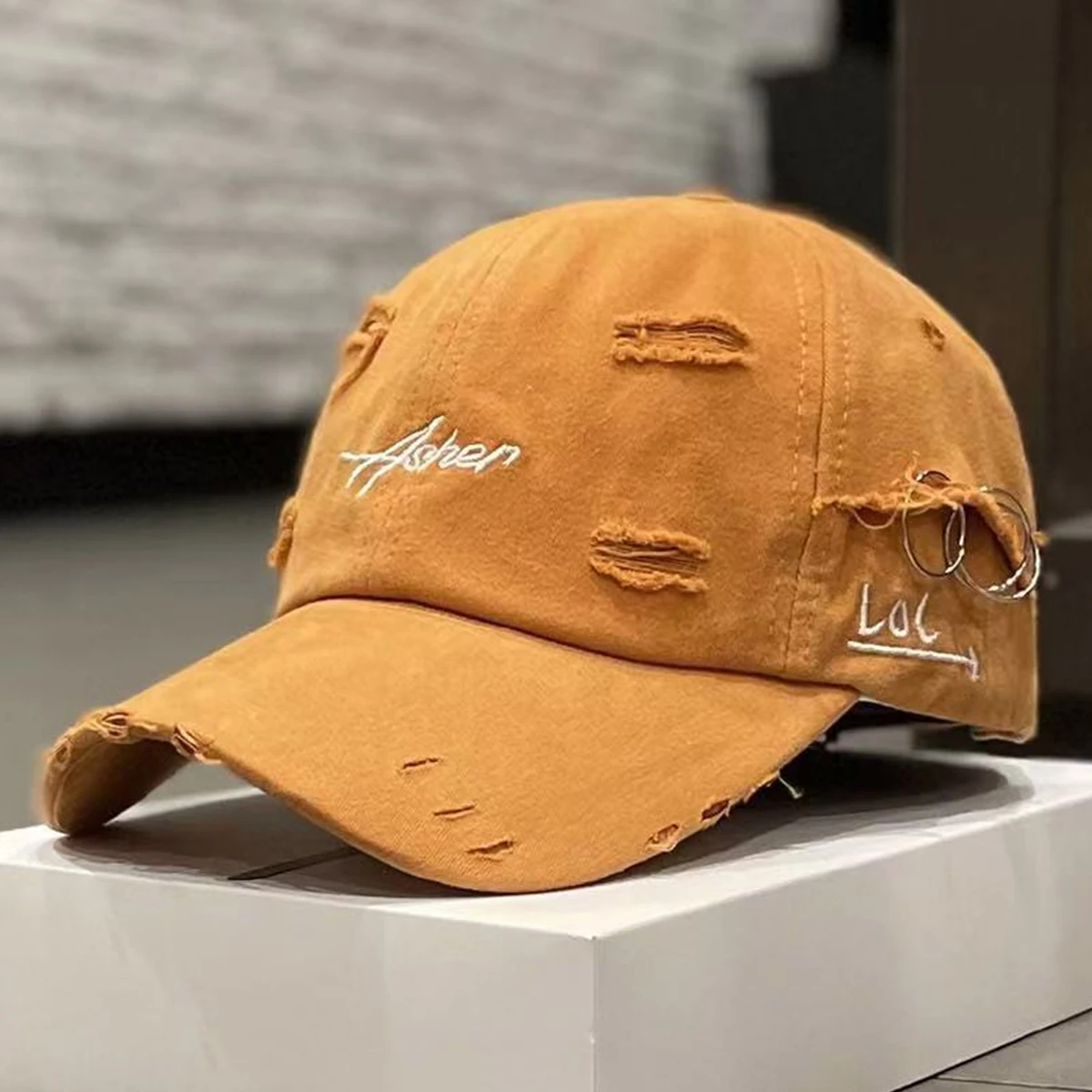 Asher Baseball Cap with Embroidery & Iron Ring Adjustable Unisex Sun Protection Hat – view 10