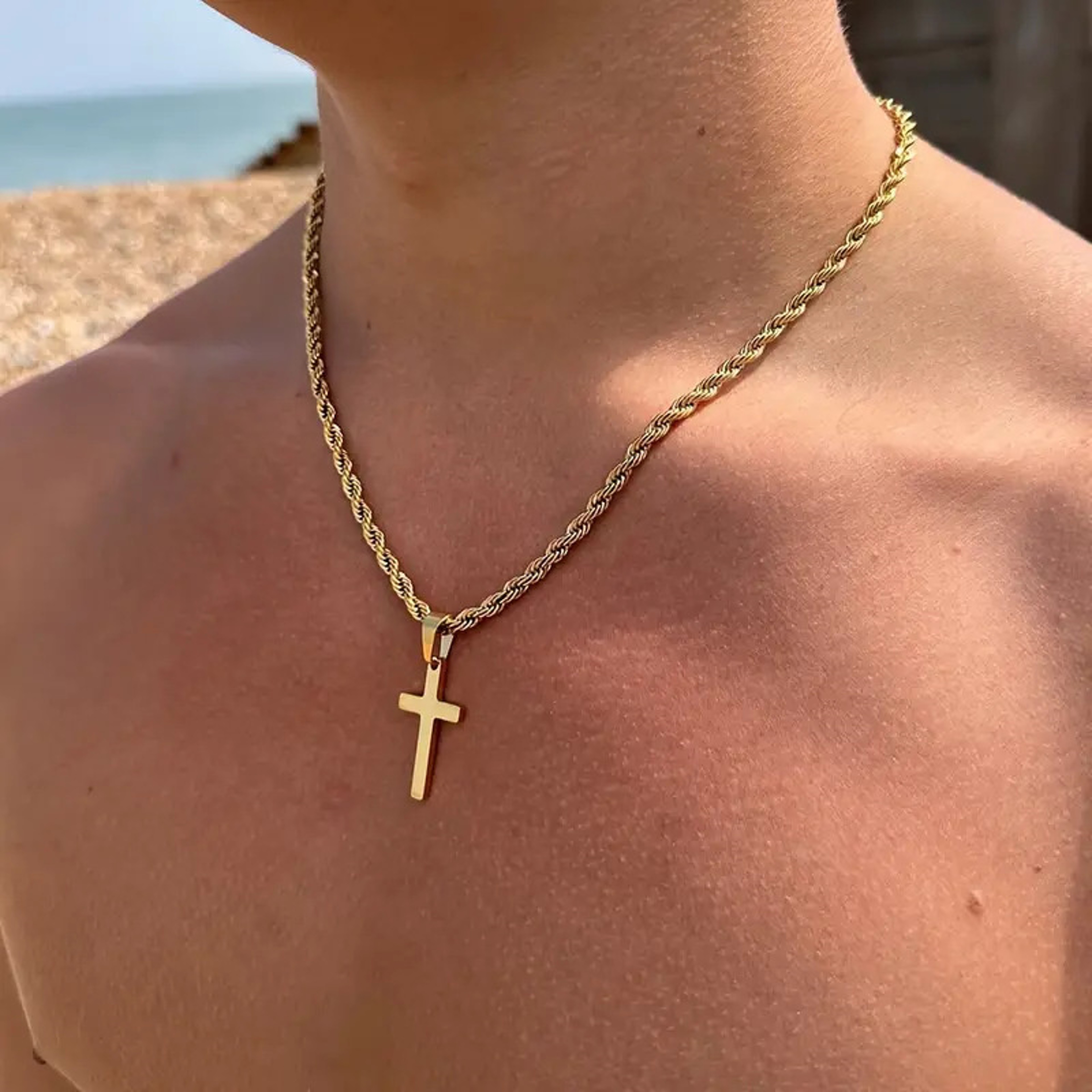 Vintage Stainless Steel Cross Necklace for Women Faith Pendant Everyday Christian Jewelry – view 10
