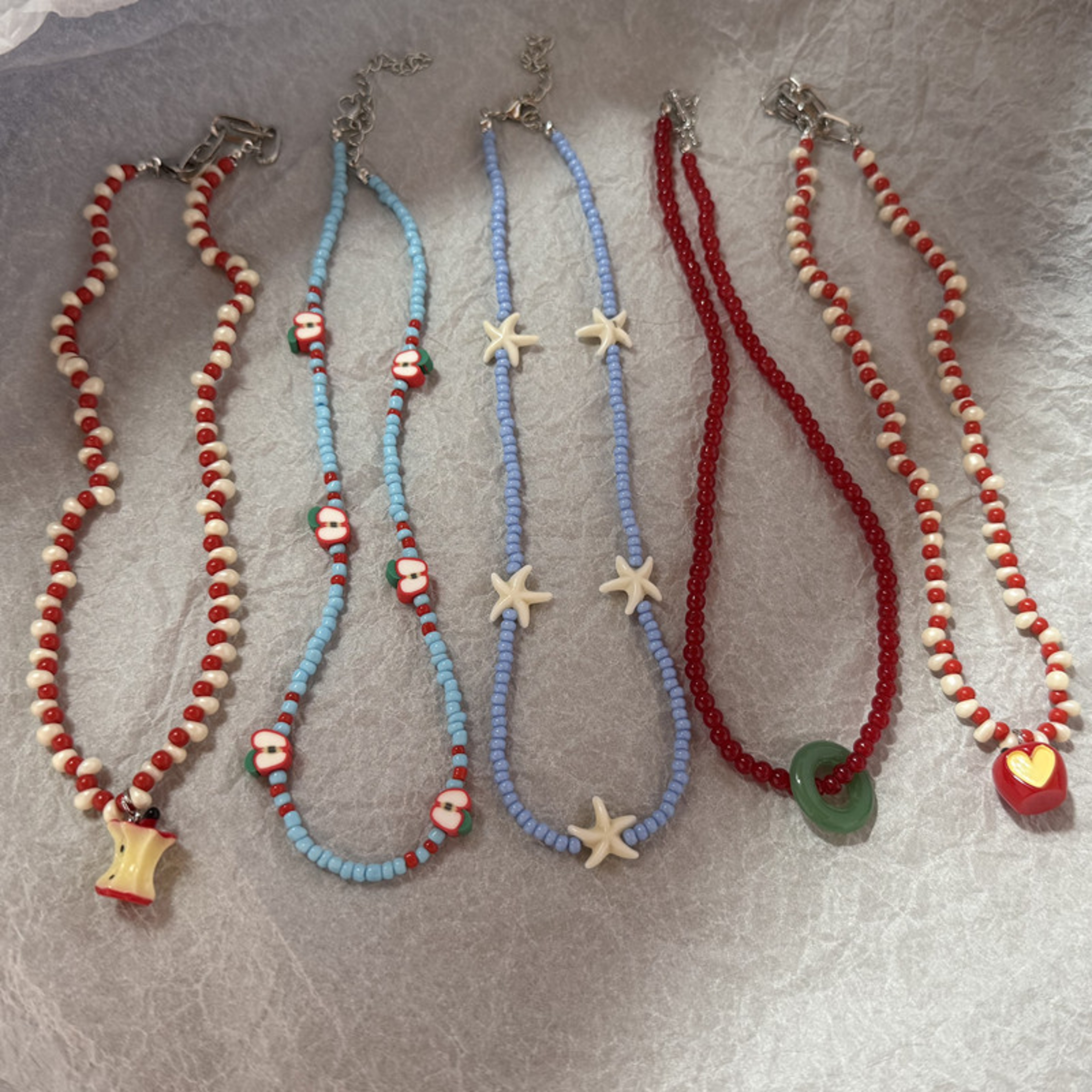 Bohemian Beaded Choker Necklace with Seashell Charm Adjustable Beach Surfer Jewelry – view 1