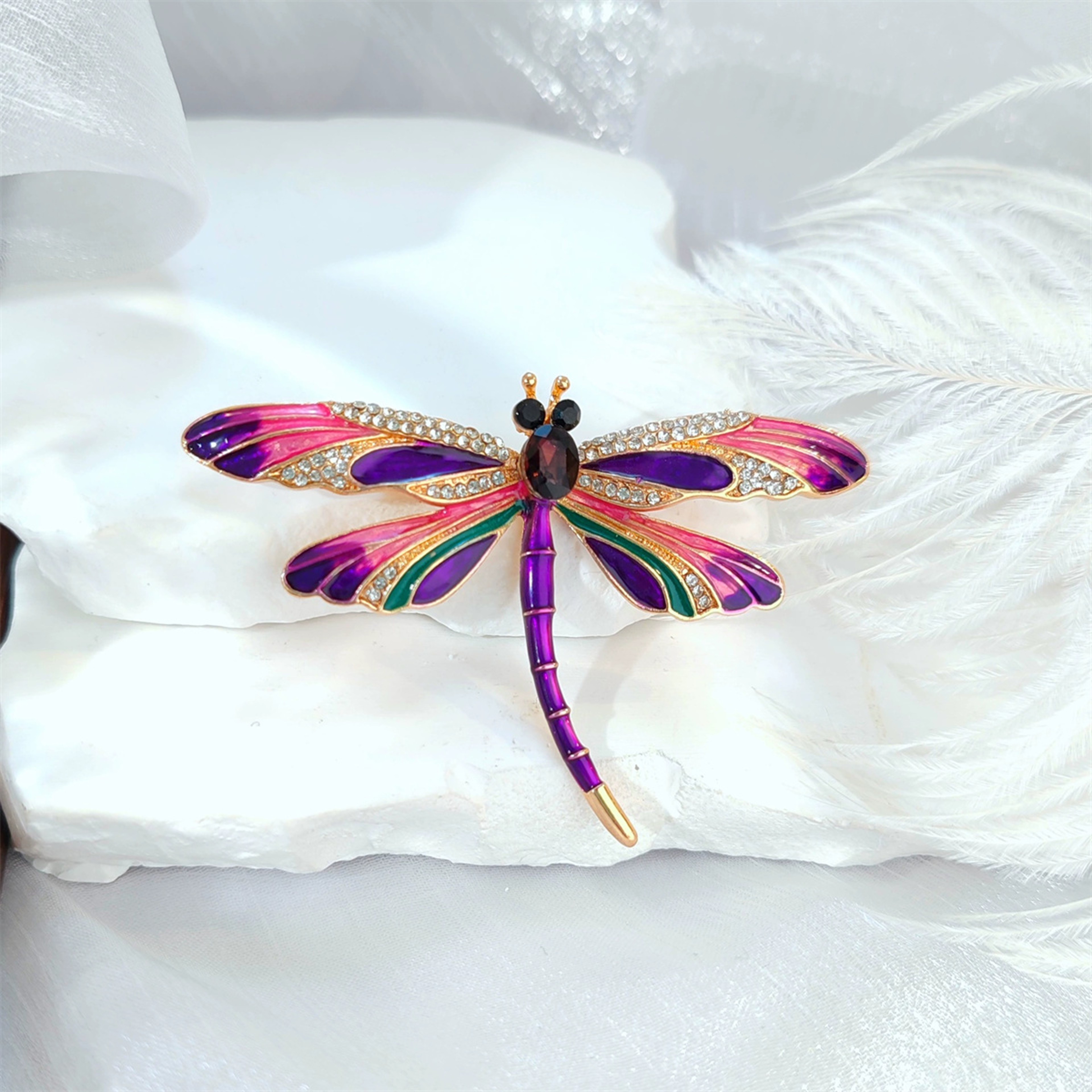 Vintage Dragonfly Brooch Pin Elegant Jewelry Gift for Women – view 5