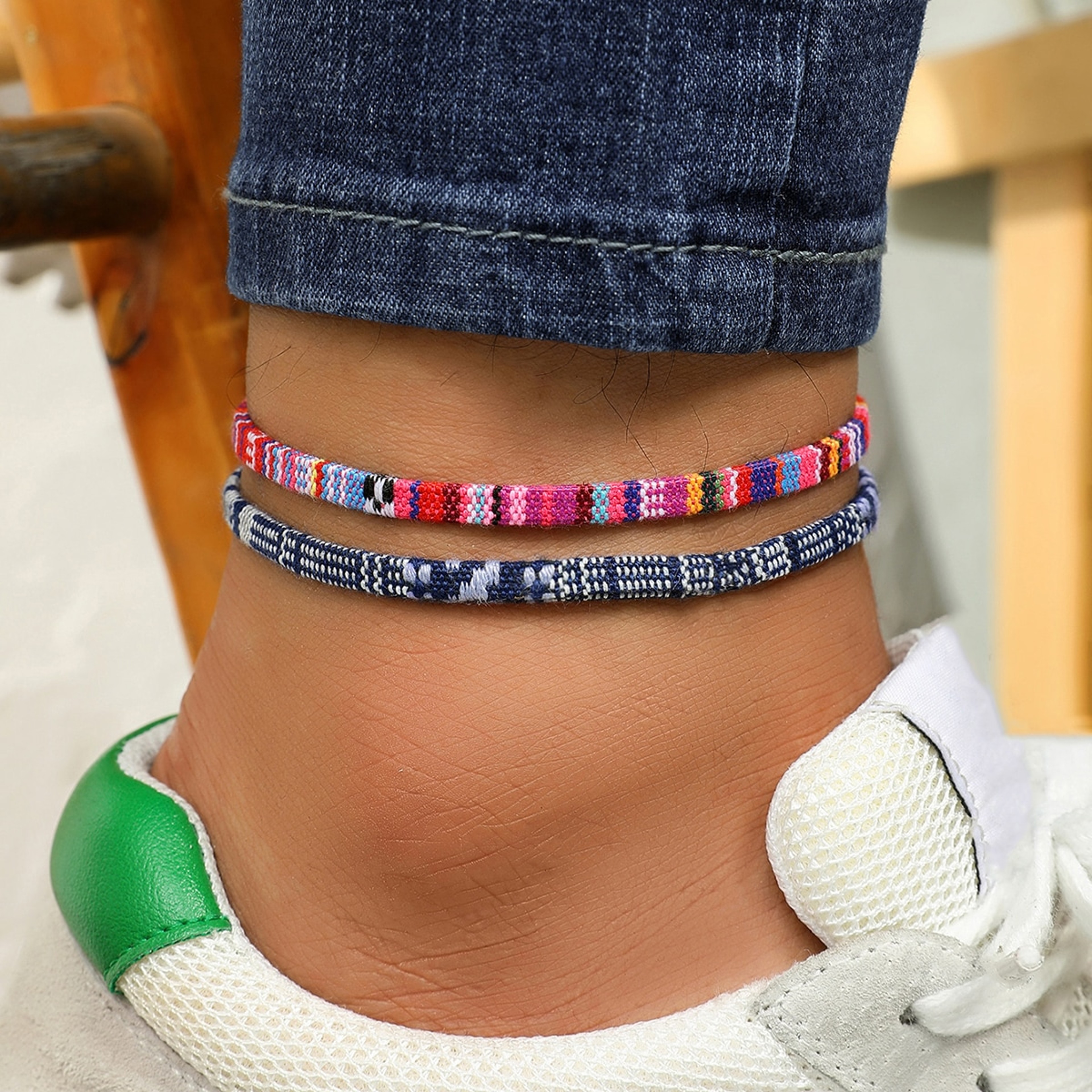 Boho Beach Anklet Set for Women & Men Handmade Waterproof Surfer Anklets – view 1