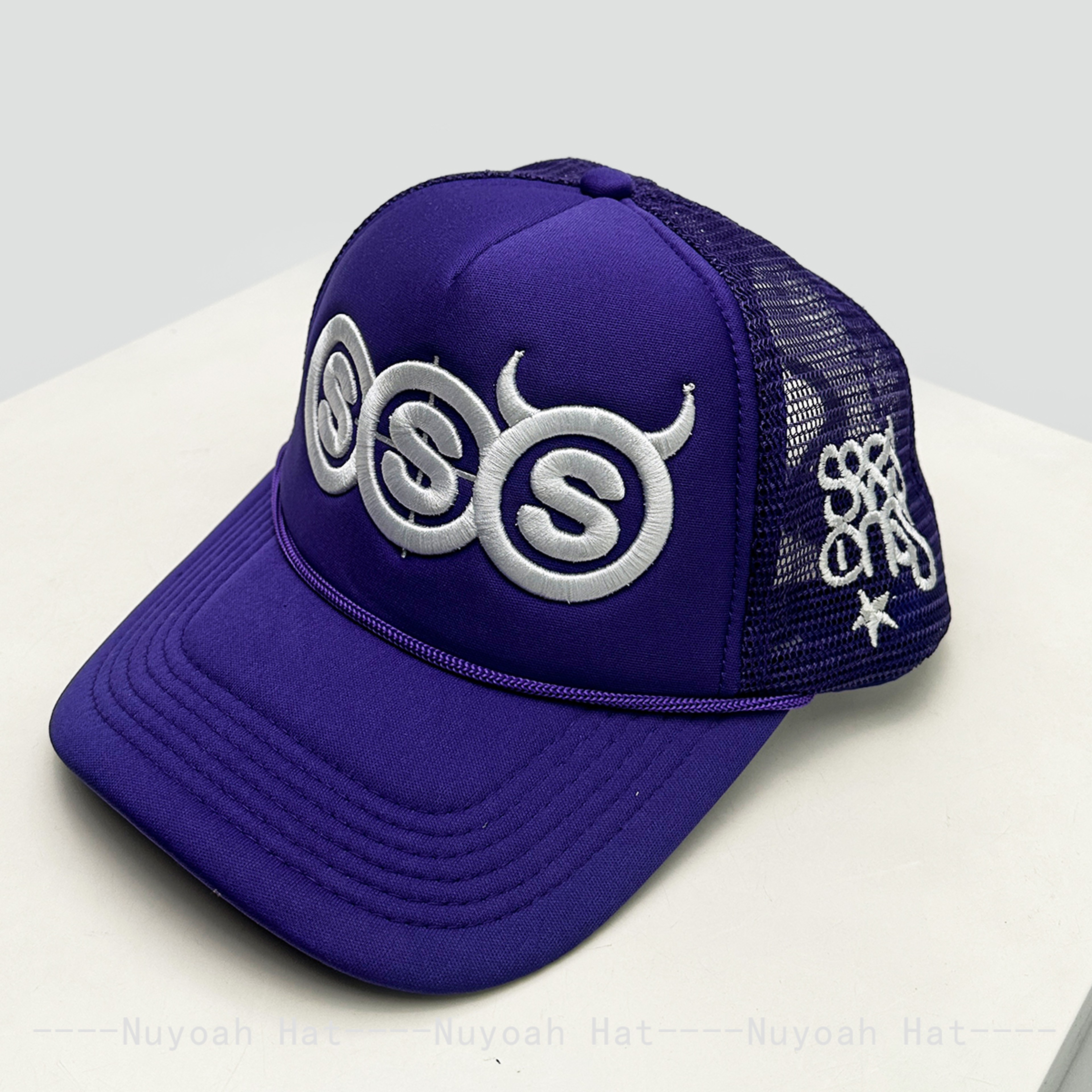 Devil Horn Trucker Hat Mesh Baseball Cap with Embroidered Letter Design for Men & Women – view 11