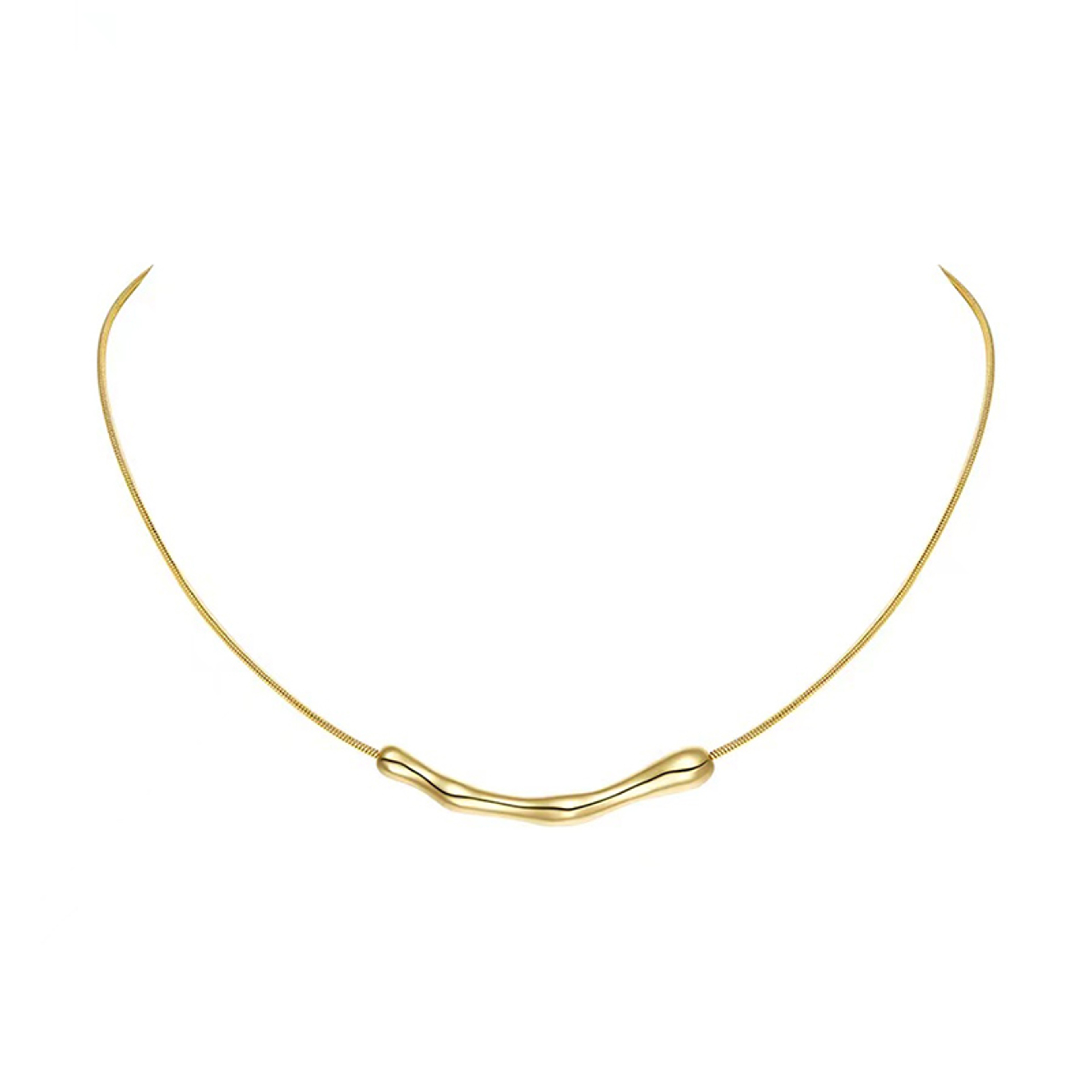 Minimalist Stainless Steel Gold Chain Necklace For Women Dainty Layering Collarbone Jewelry 4