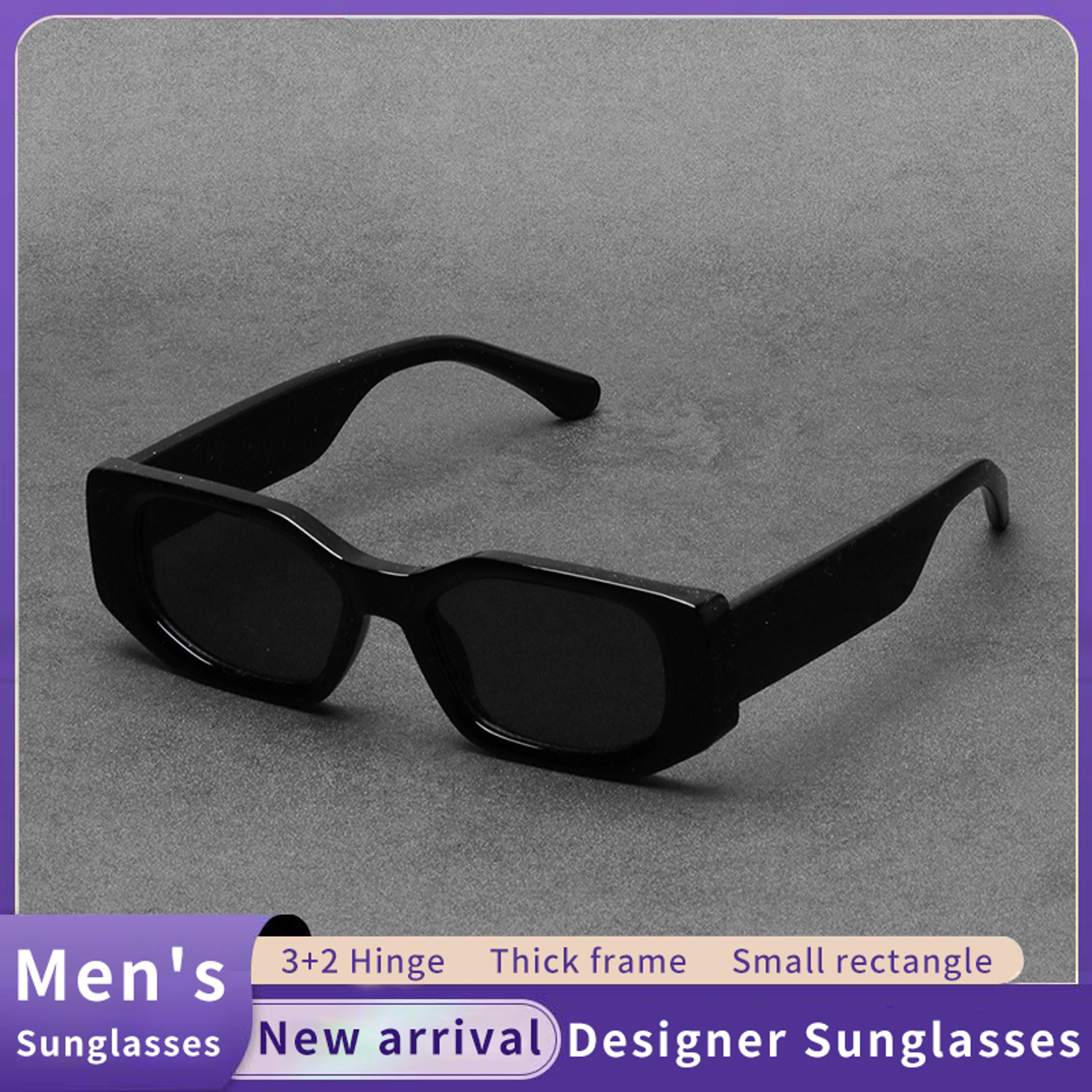 Classic Retro Sunglasses With Bold Irregular Thick Frame For Men  Women 2