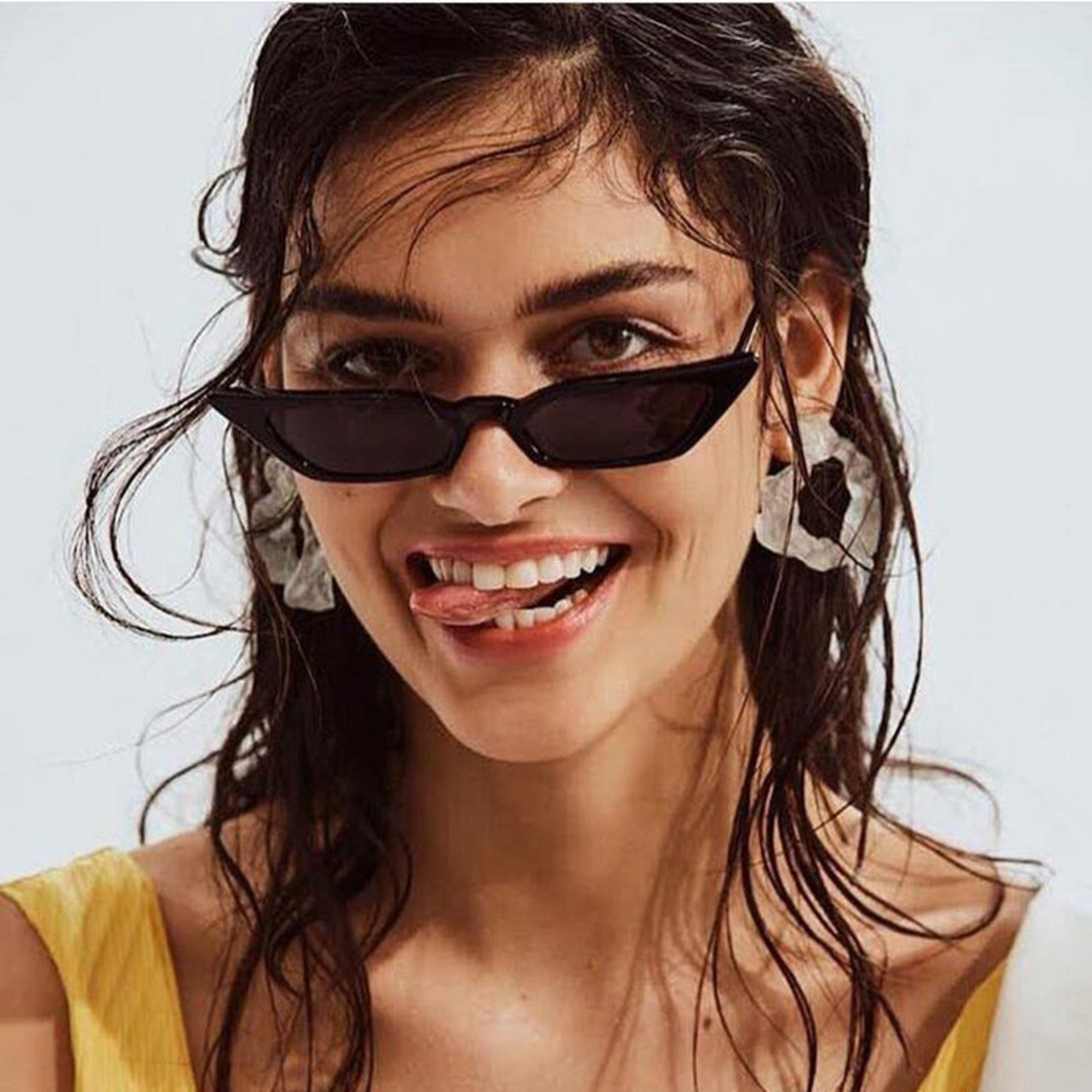 Vintage Cat Eye Sunglasses for Women UV Retro Designer Small Frame Shades – view 3