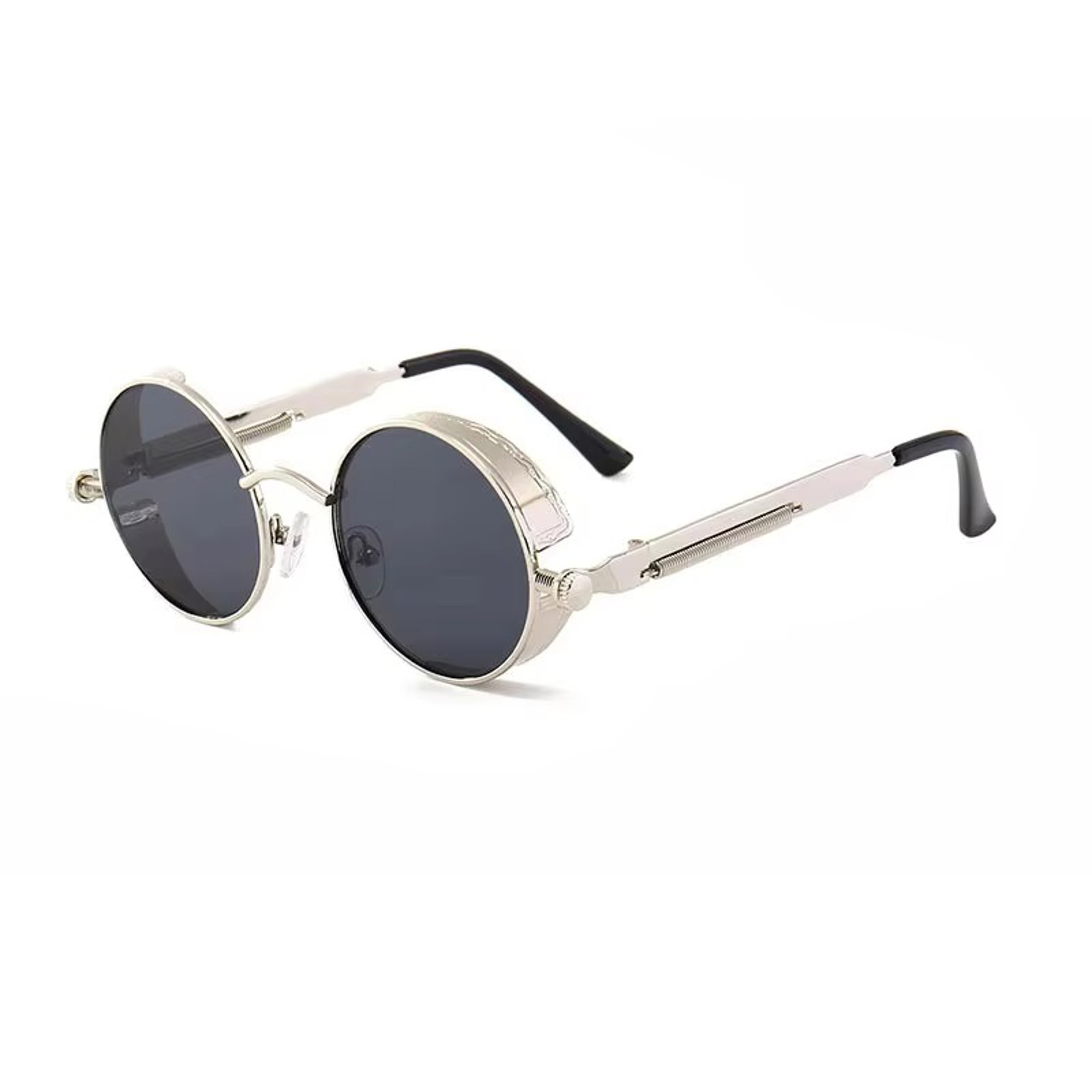 Steampunk Round Frame Sunglasses Retro Goth UV Protection Eyewear For Men  Women 2