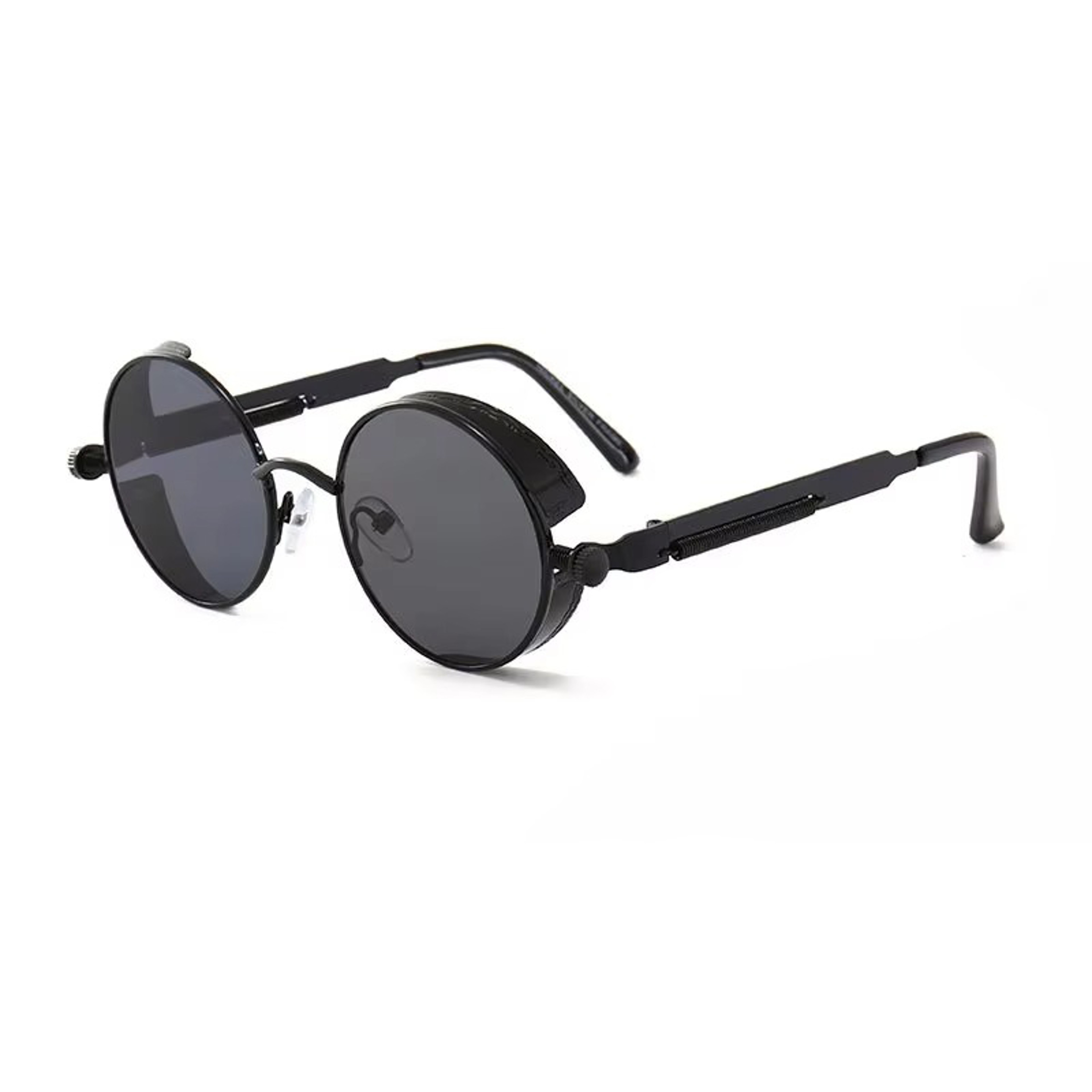 Steampunk Round Frame Sunglasses Retro Goth UV Protection Eyewear For Men  Women 4