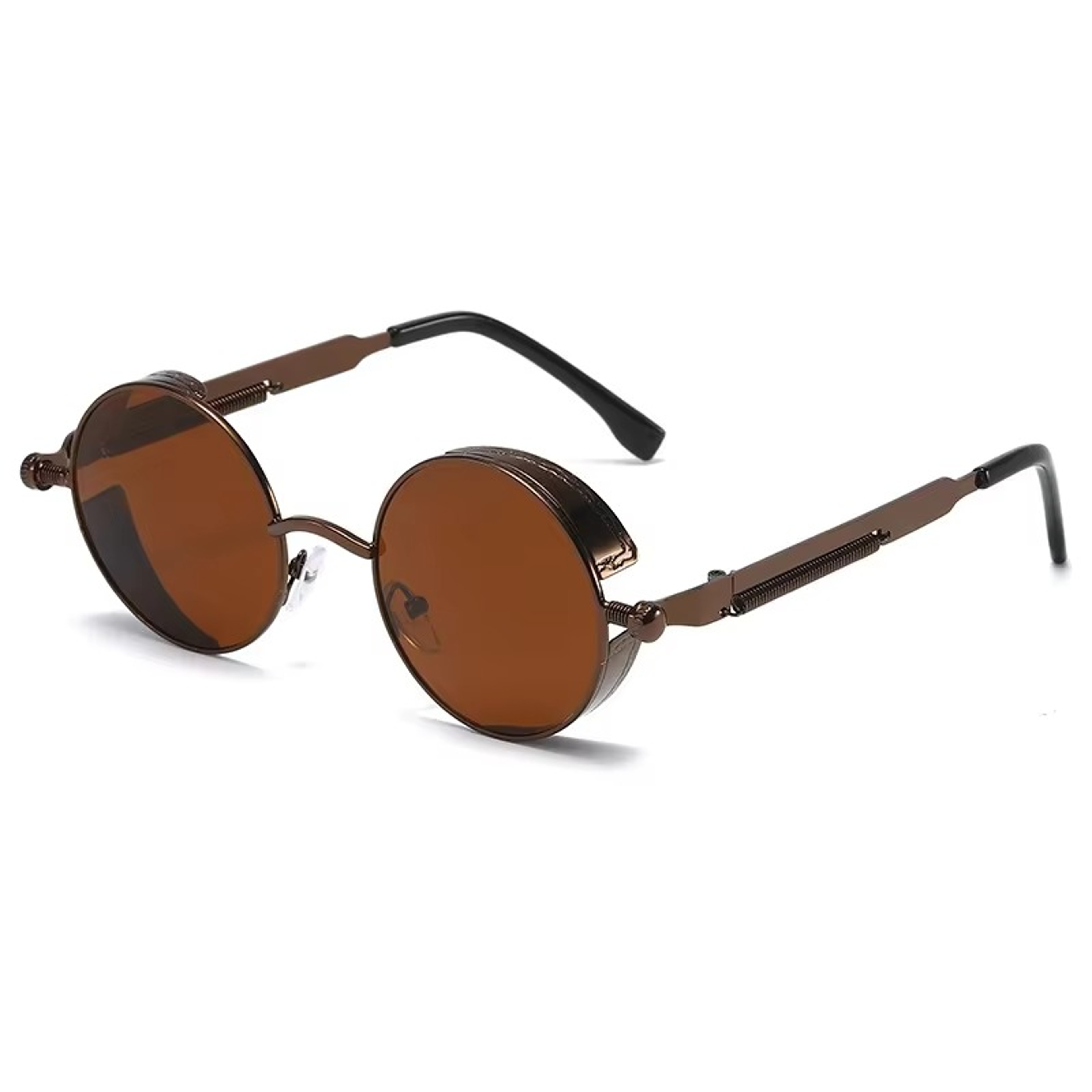 Steampunk Round Frame Sunglasses Retro Goth UV Protection Eyewear For Men  Women 7