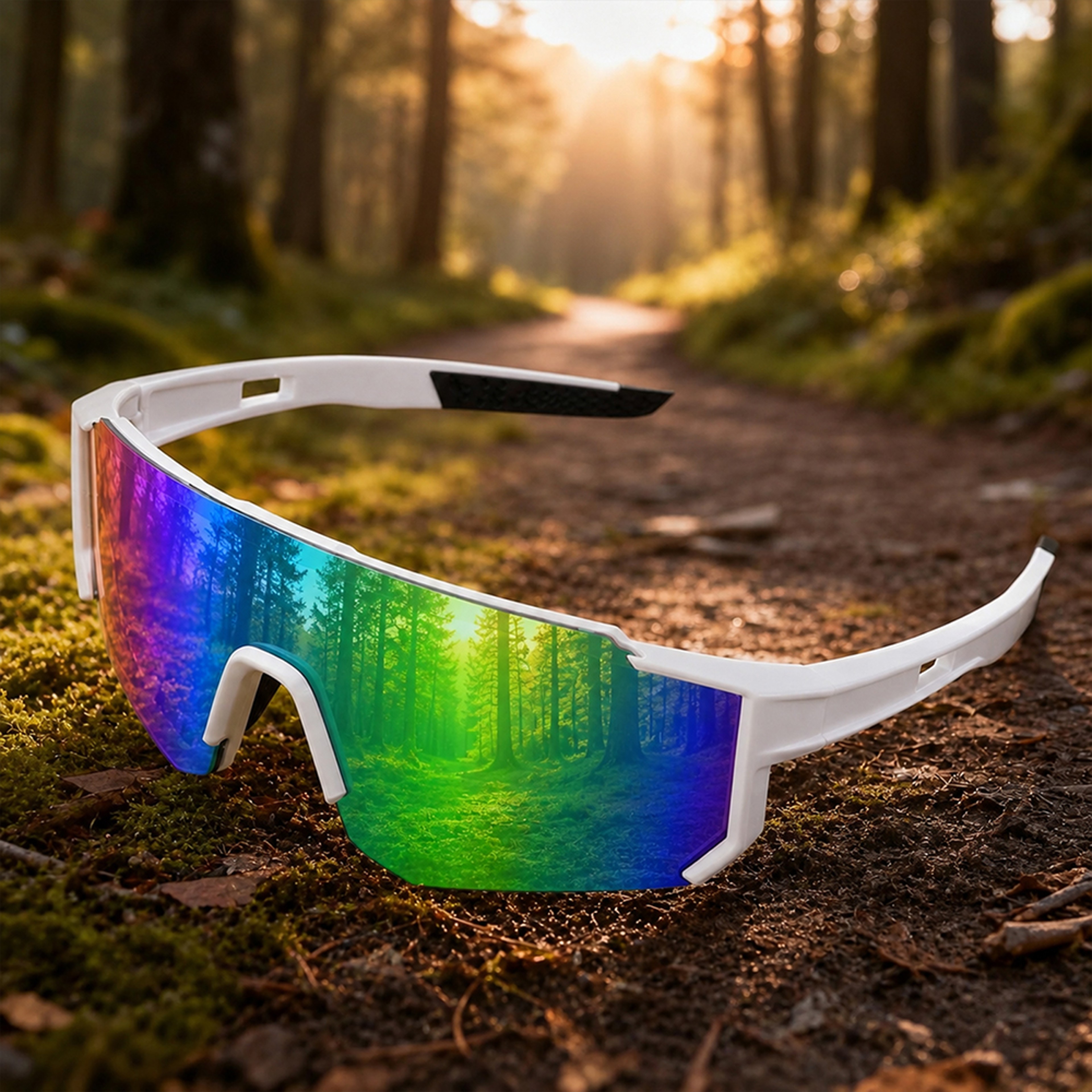 Sport Shield Vintage Sport Sunglasses For Men  Women Windproof UV Protection Cycling Eyewear 4