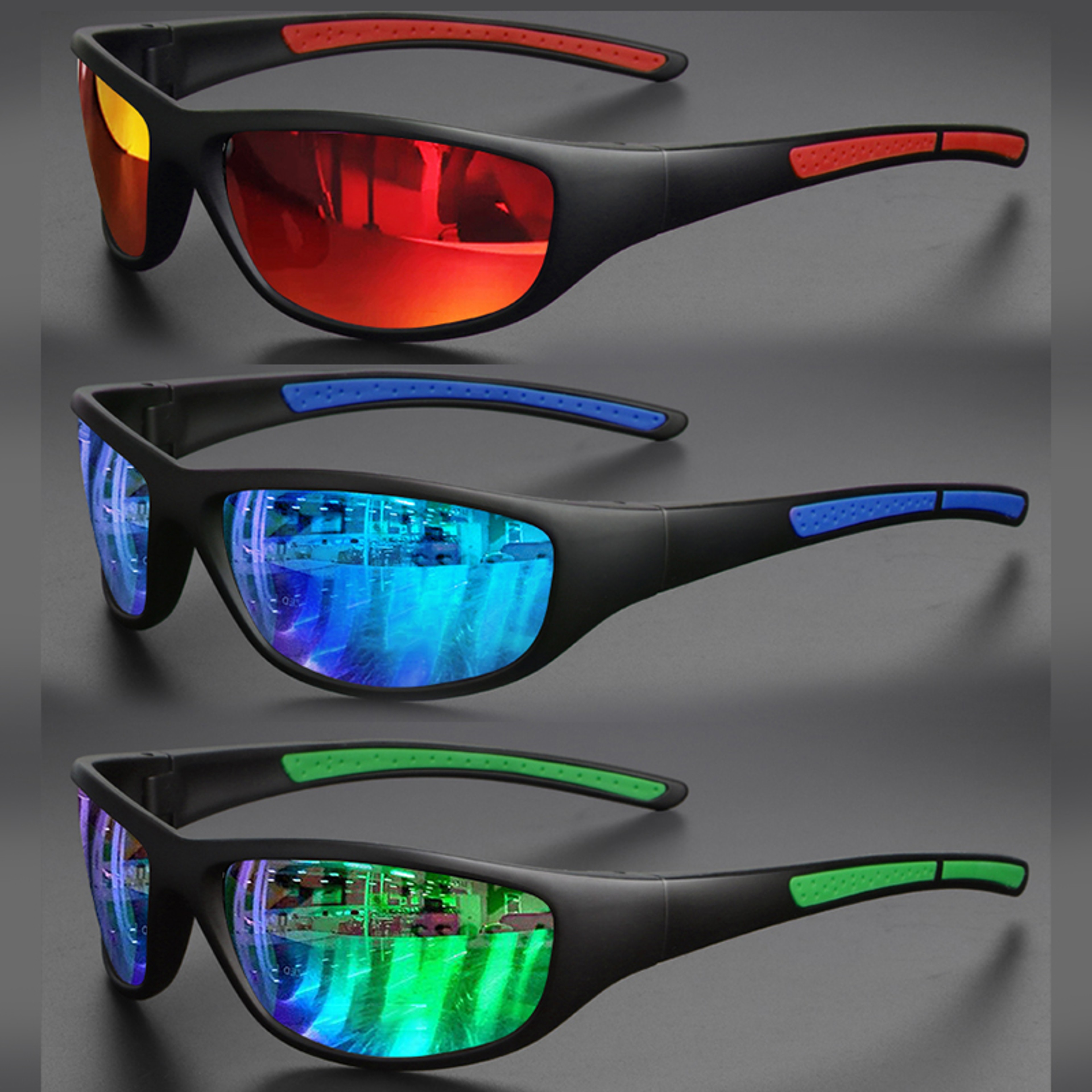Polarized Sports Sunglasses For Men UV Protection Wrap Around Cycling  Fishing Eyewear 12