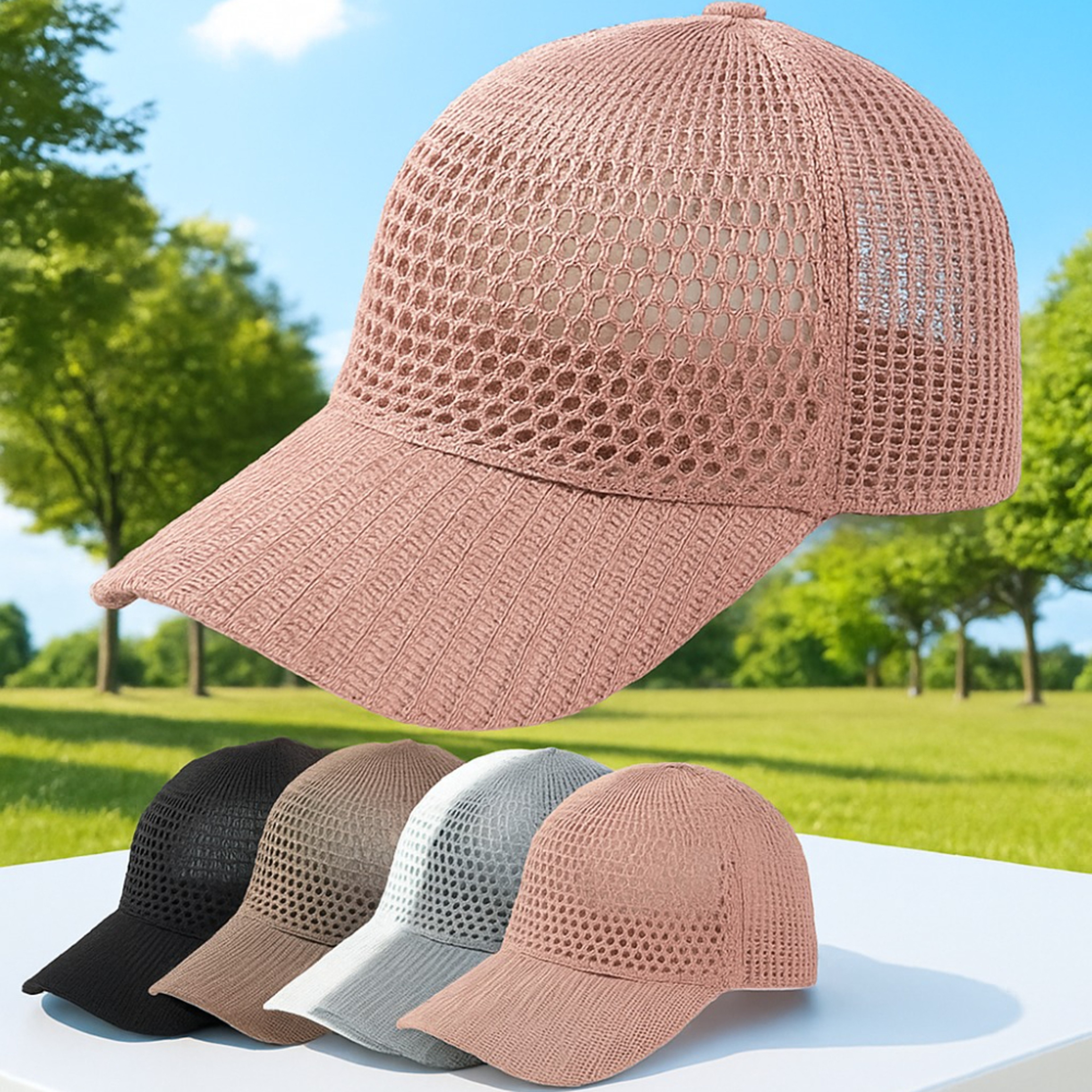 Adventure Shield Mesh Sun Hat With UV Protection  Breathable Adjustable Baseball Cap 2