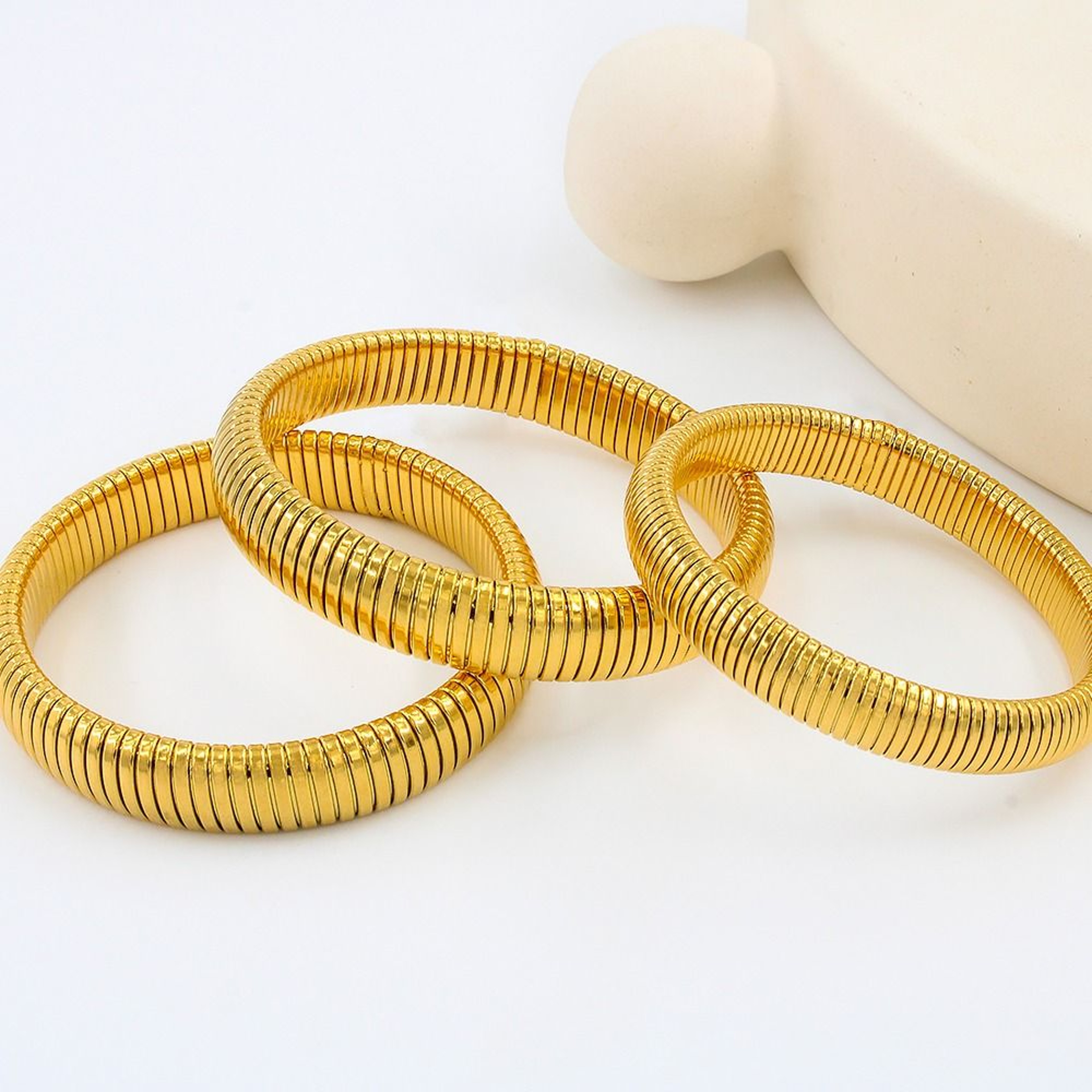 Vintage Stainless Steel Bracelet for Women Waterproof Spiral Bracelet Punk Bangle – view 4
