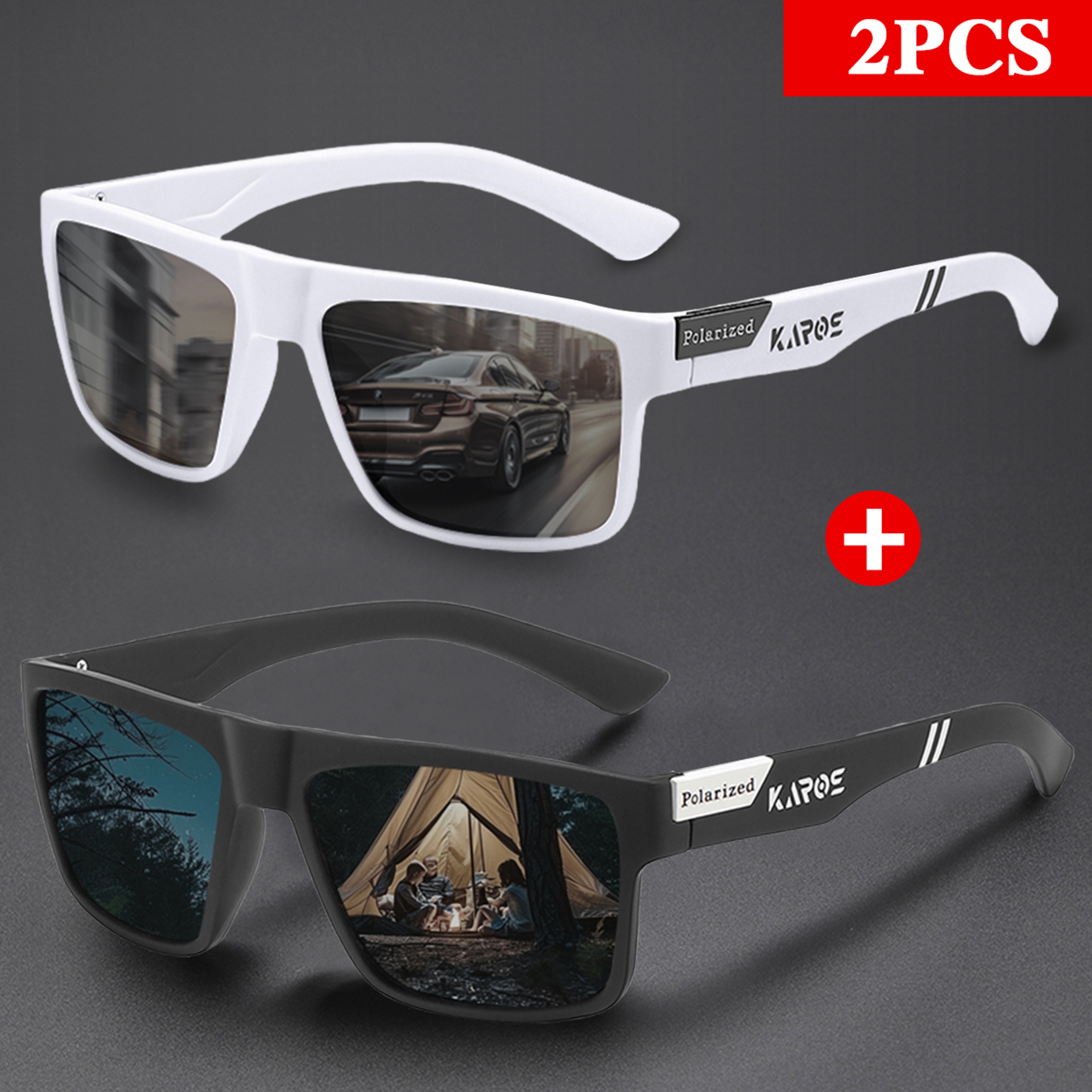 Polarized Sport Sunglasses UV Sports Glasses for Cycling, Driving, Fishing & Hiking – view 2
