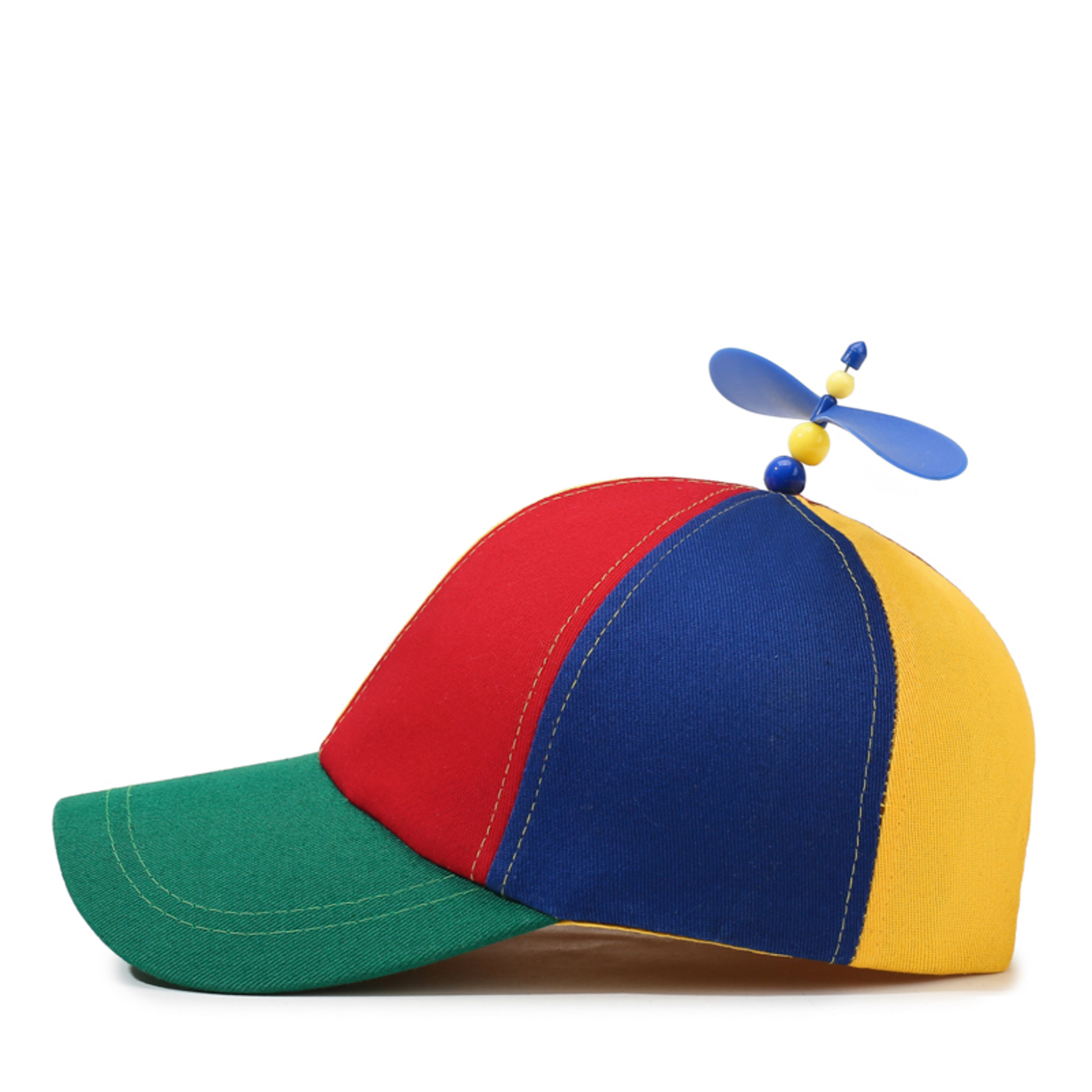 Color Block Baseball Cap with Bamboo Dragonfly Propeller Outdoor Sun Protection Hat – view 4