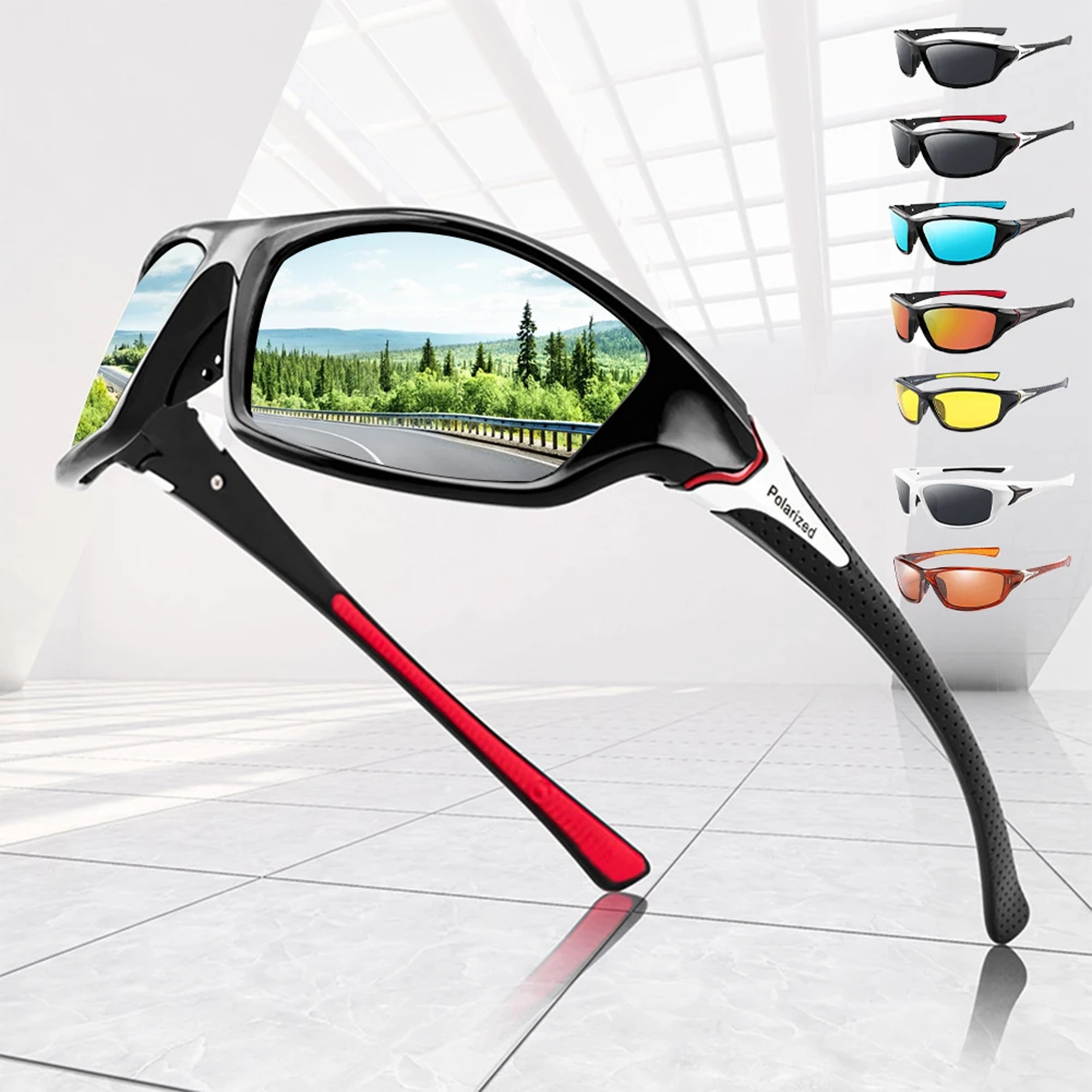 Classic Polarized Sunglasses Square Frame Driving Sunglasses For Men  Women 0
