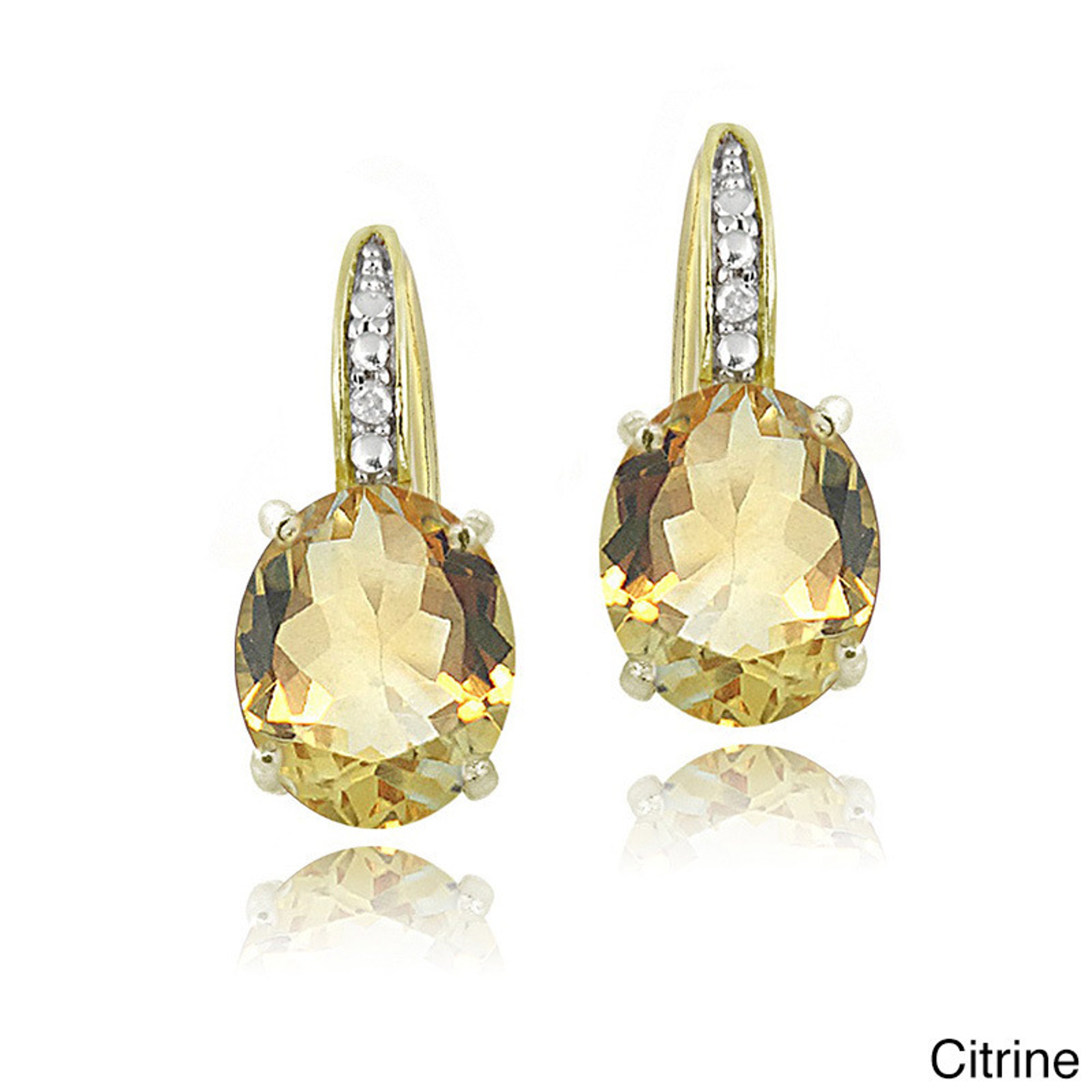 Elegant Sterling Silver Earrings With Amethyst Gemstone  Gold Plated Finish 5