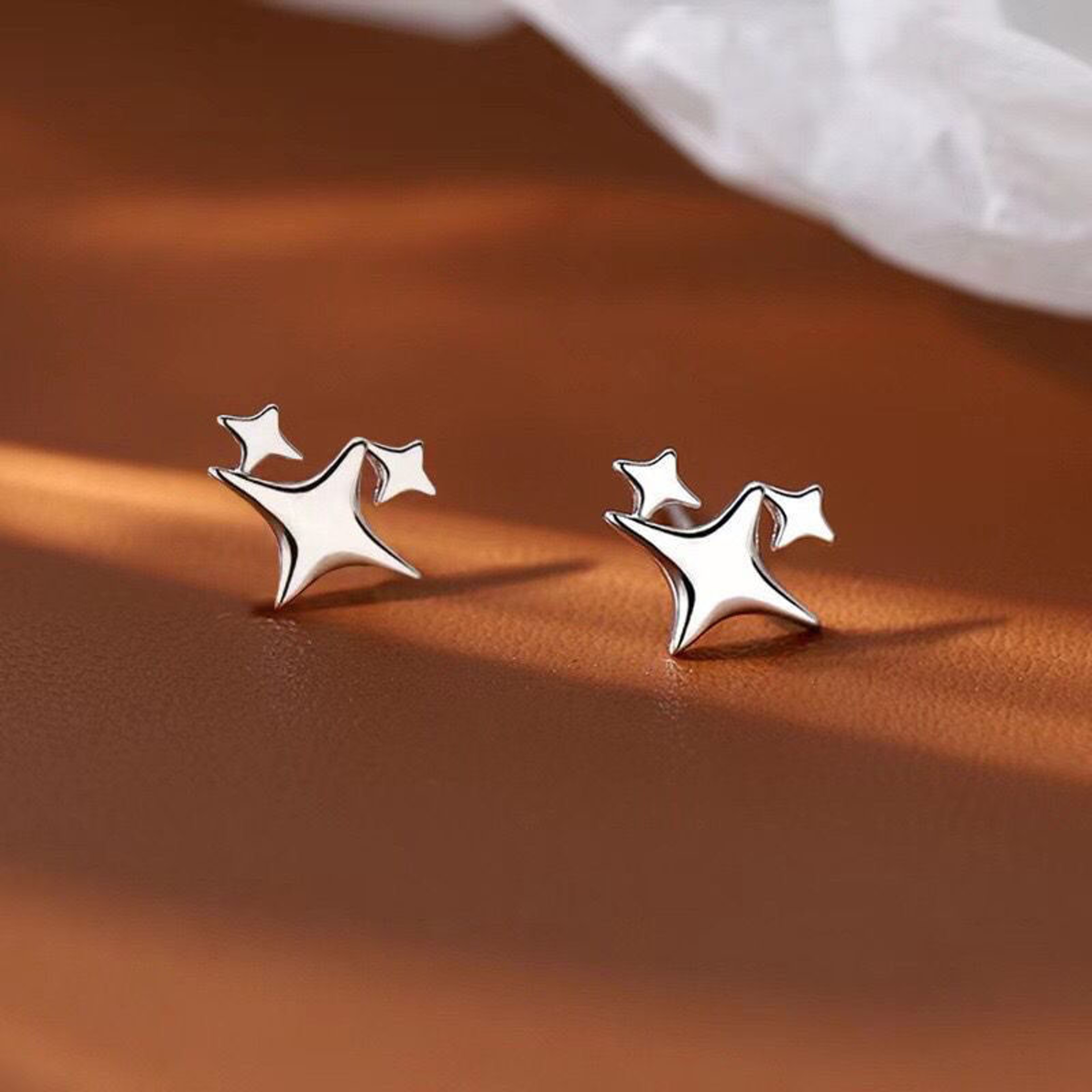 Celestial Sterling Silver Stud Earrings For Women Hypoallergenic Minimalist Heart Moon  Star Design 6