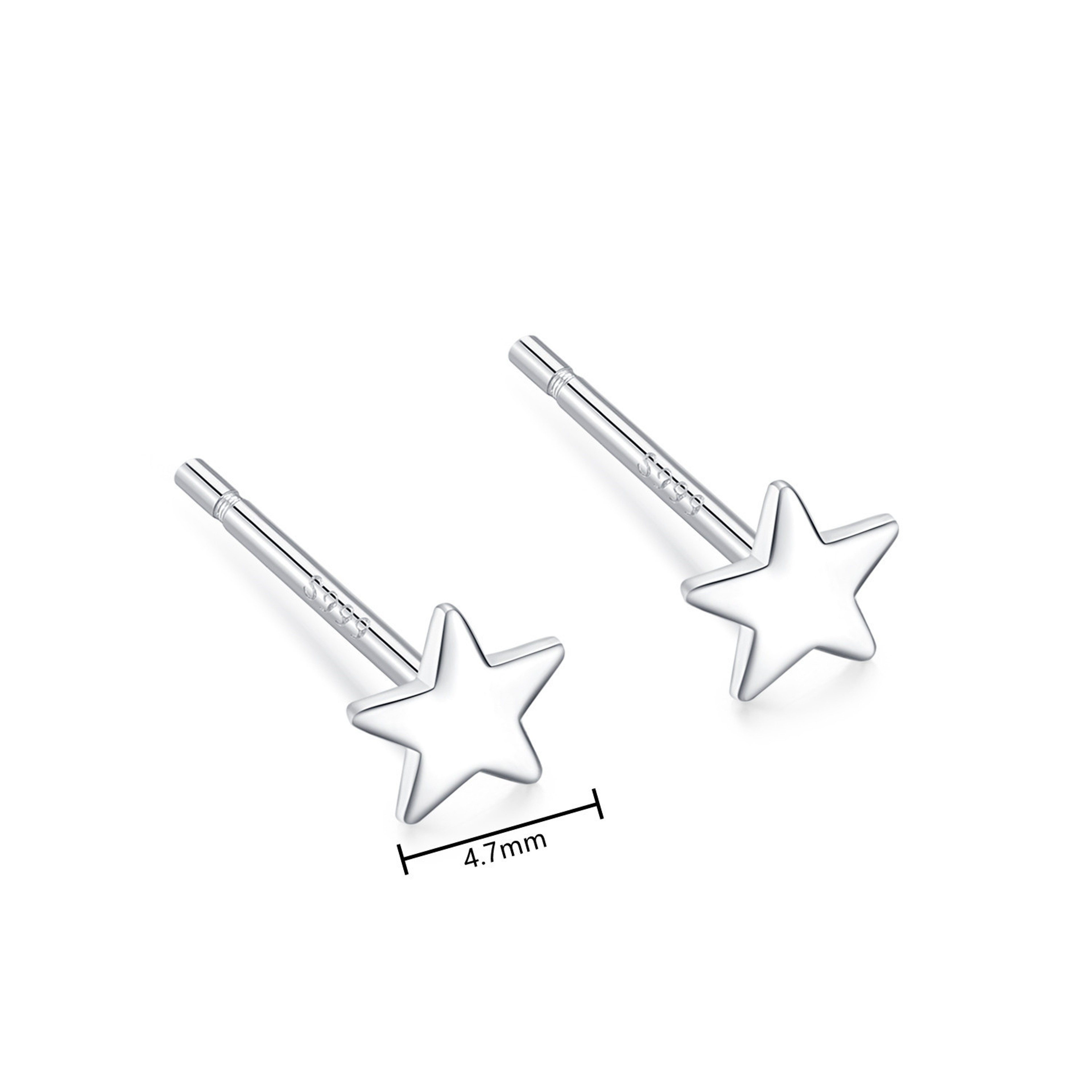 Celestial Sterling Silver Stud Earrings For Women Hypoallergenic Minimalist Heart Moon  Star Design 12