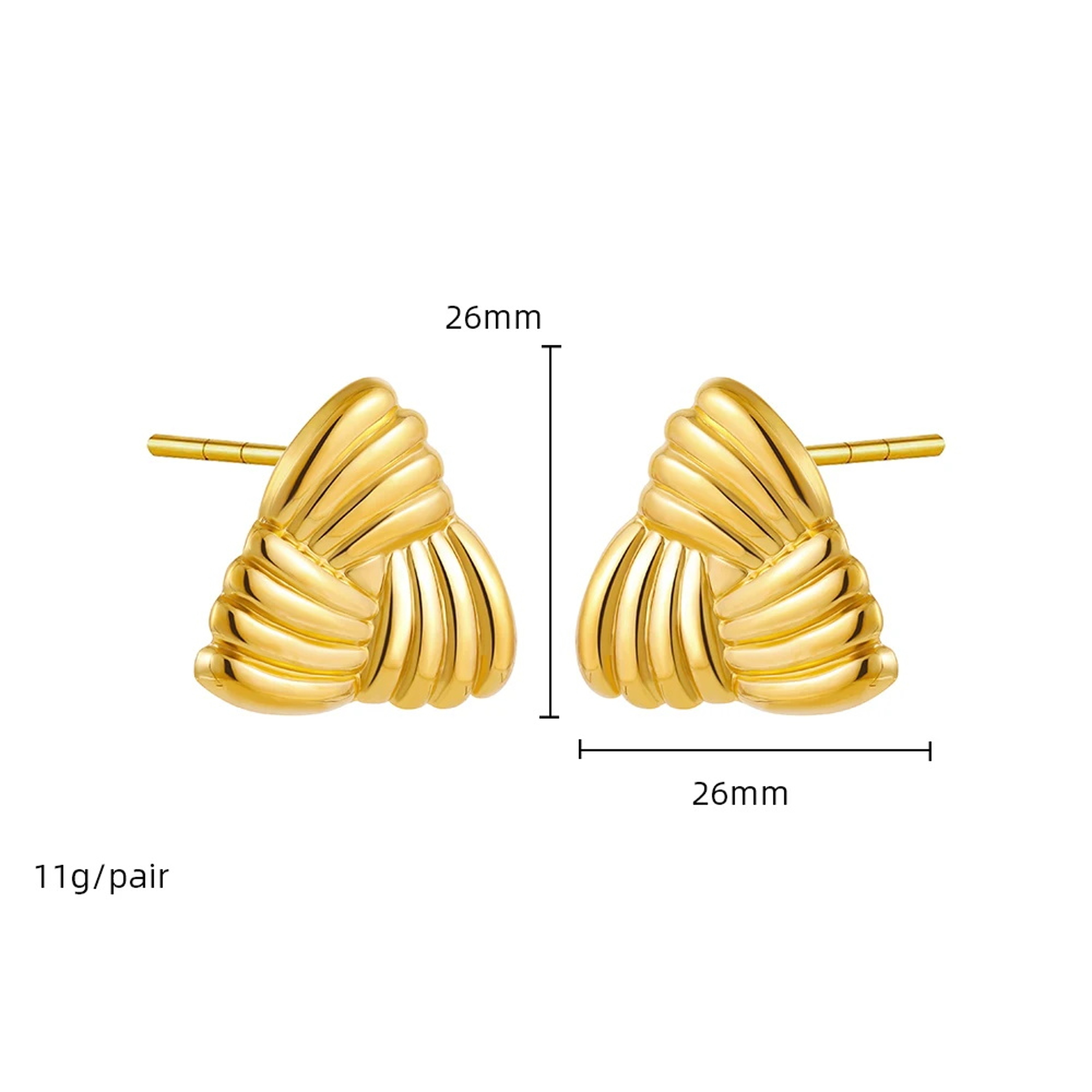 Retro Geometric Stud Earrings For Women Stainless Steel Twisted Knot Statement Earrings 13