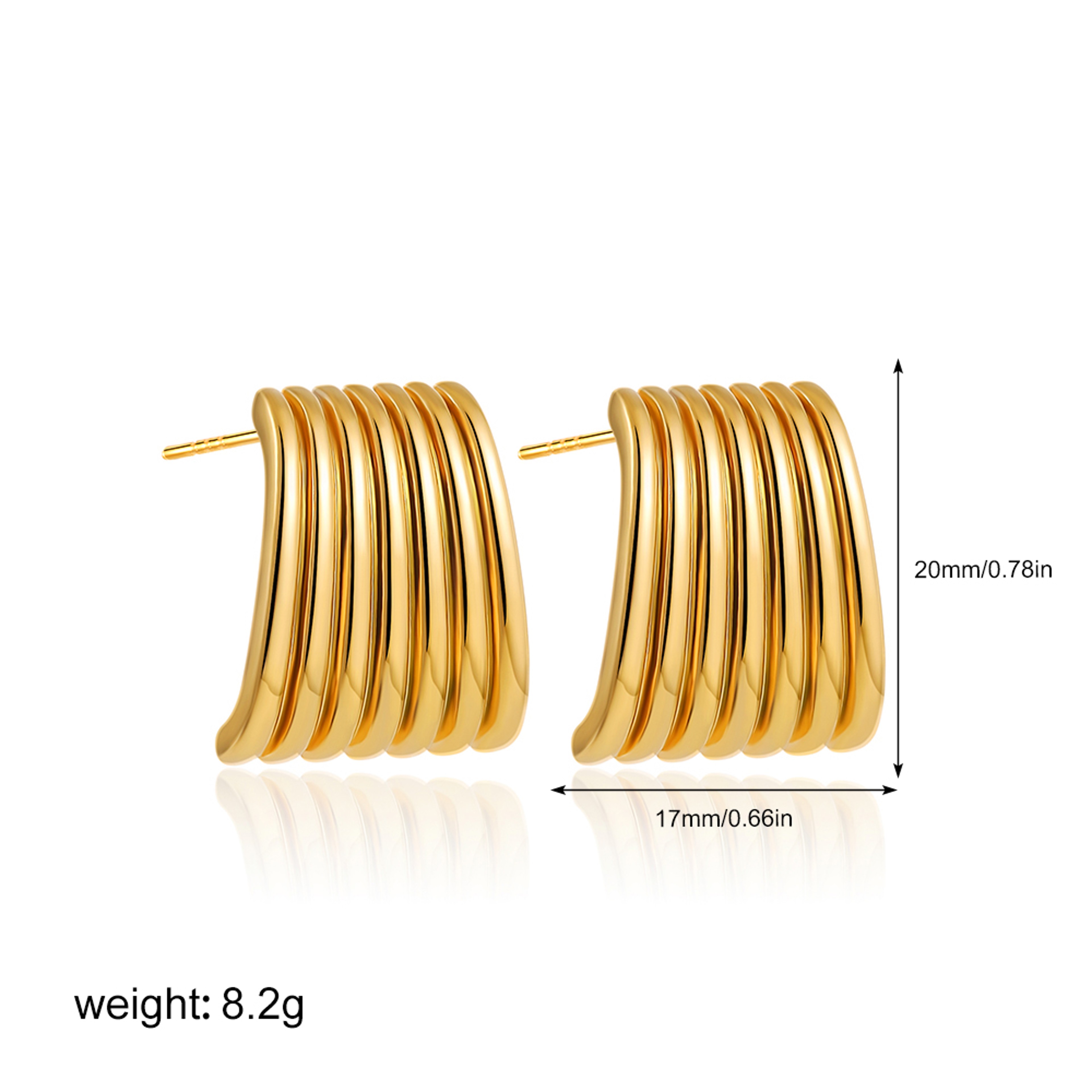Retro Geometric Stud Earrings For Women Stainless Steel Twisted Knot Statement Earrings 17