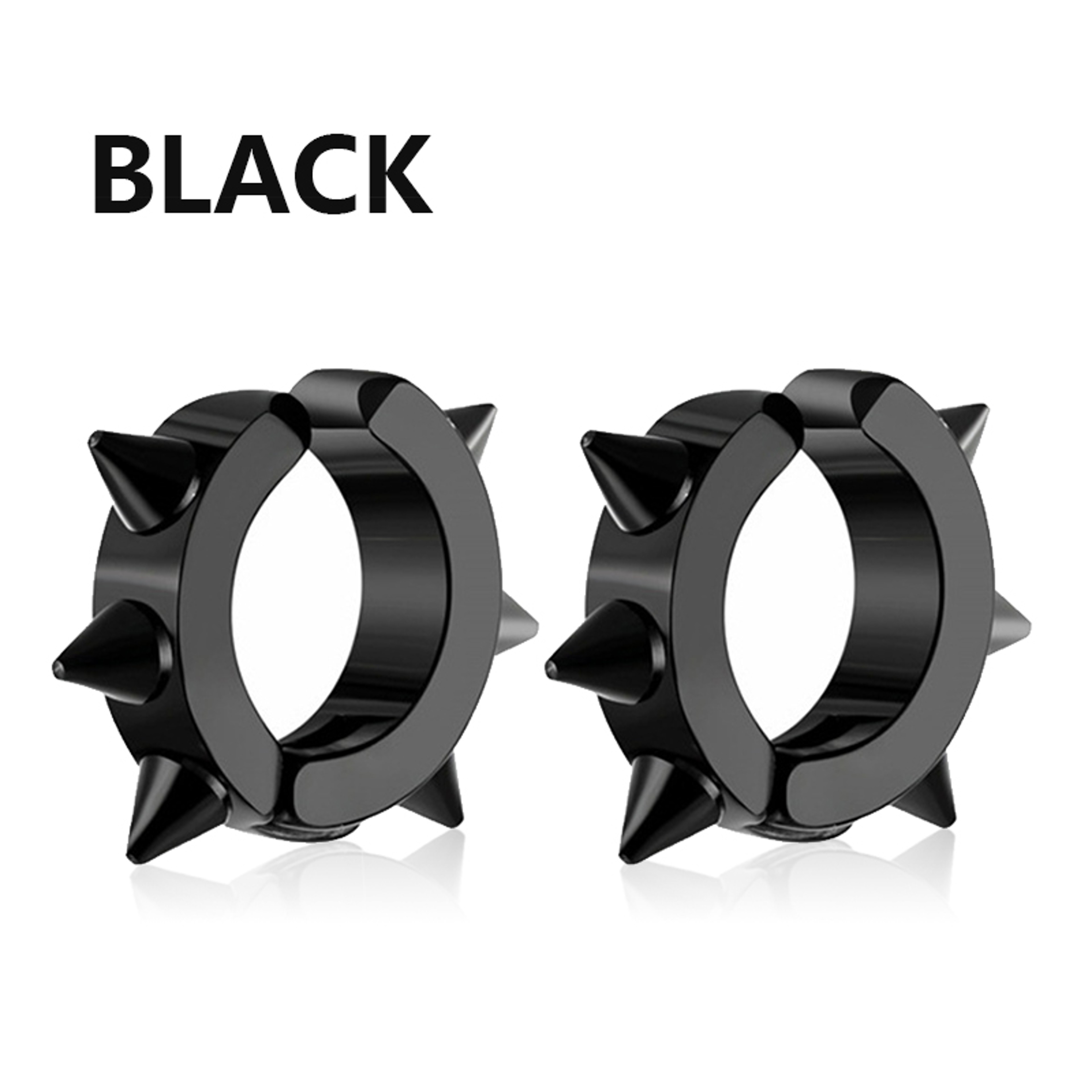 Punk Stainless Steel Spike Stud Earrings For Men  Women Gothic Unisex Jewelry 8