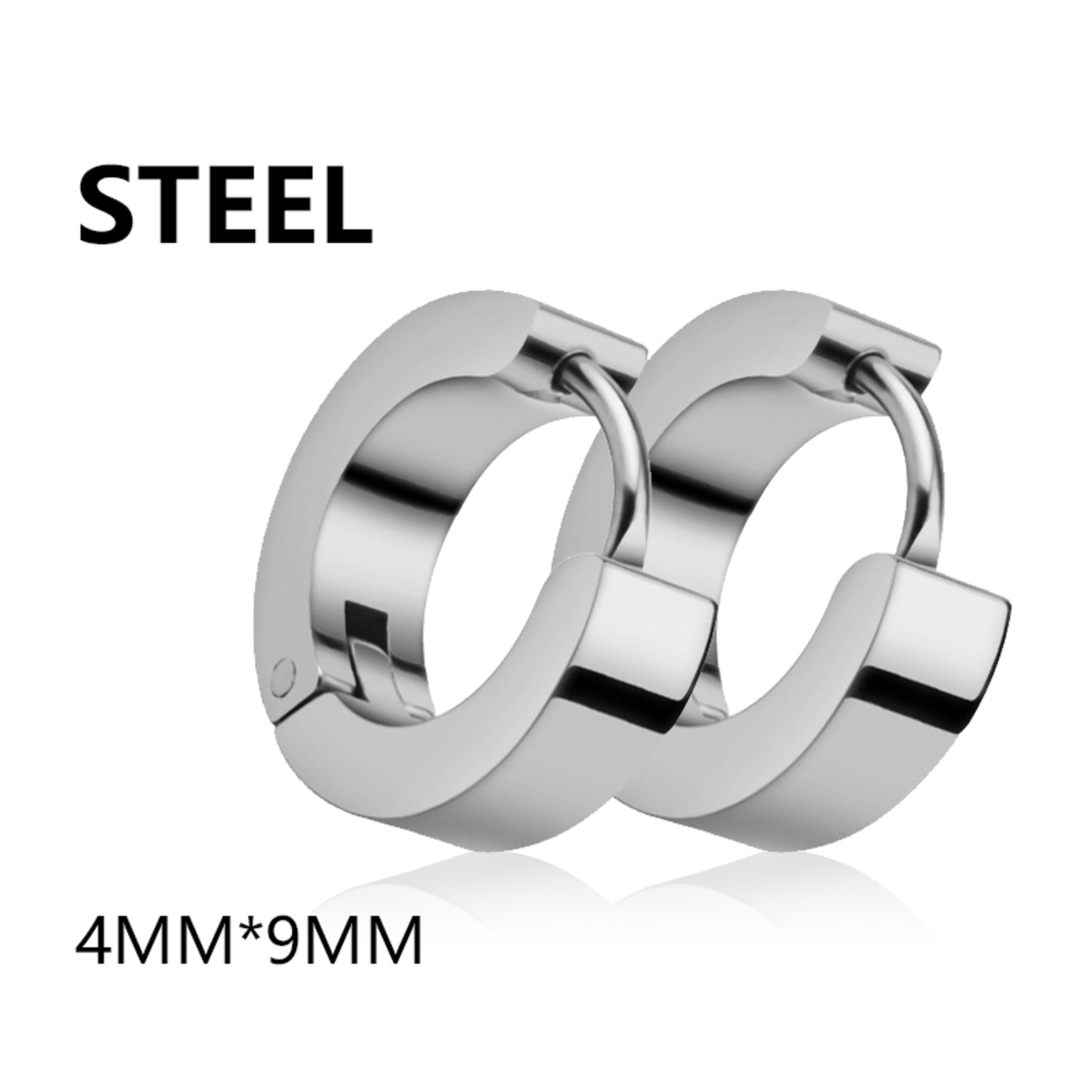 Punk Stainless Steel Spike Stud Earrings For Men  Women Gothic Unisex Jewelry 14