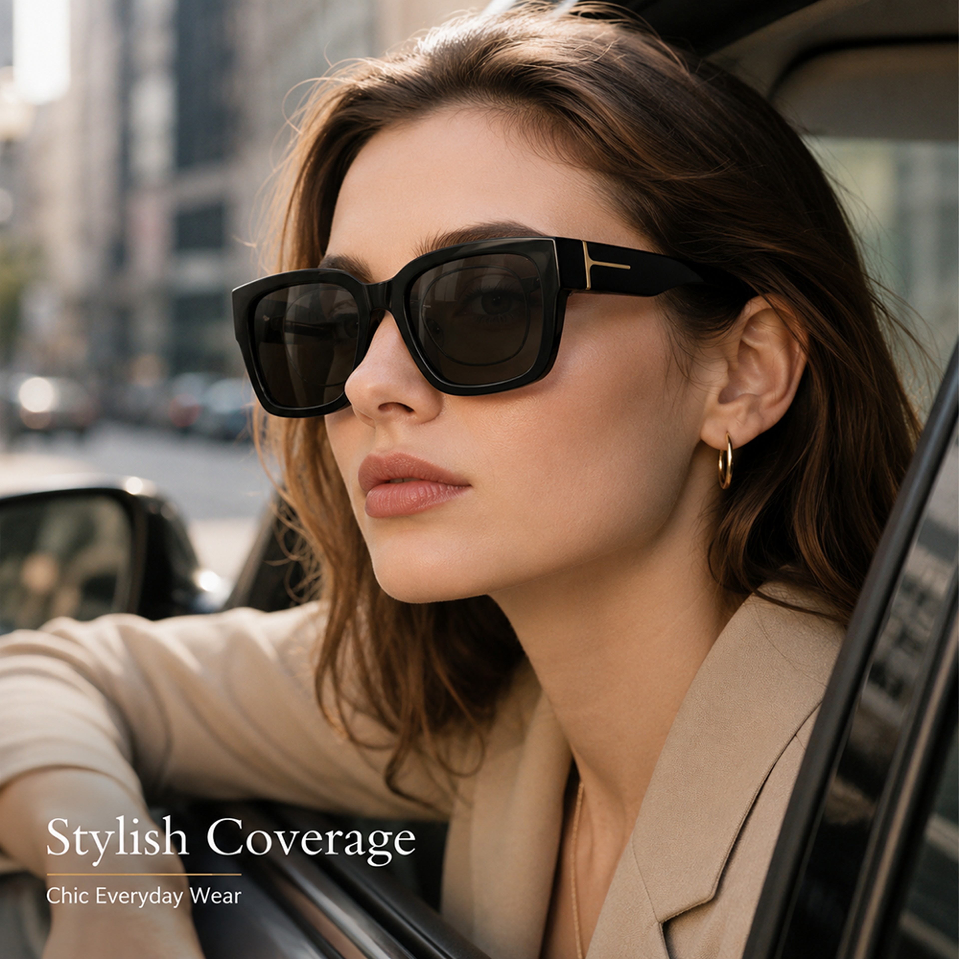 Polarized Fit Over Sunglasses UV Driving Shades for Over Prescription Glasses – view 3