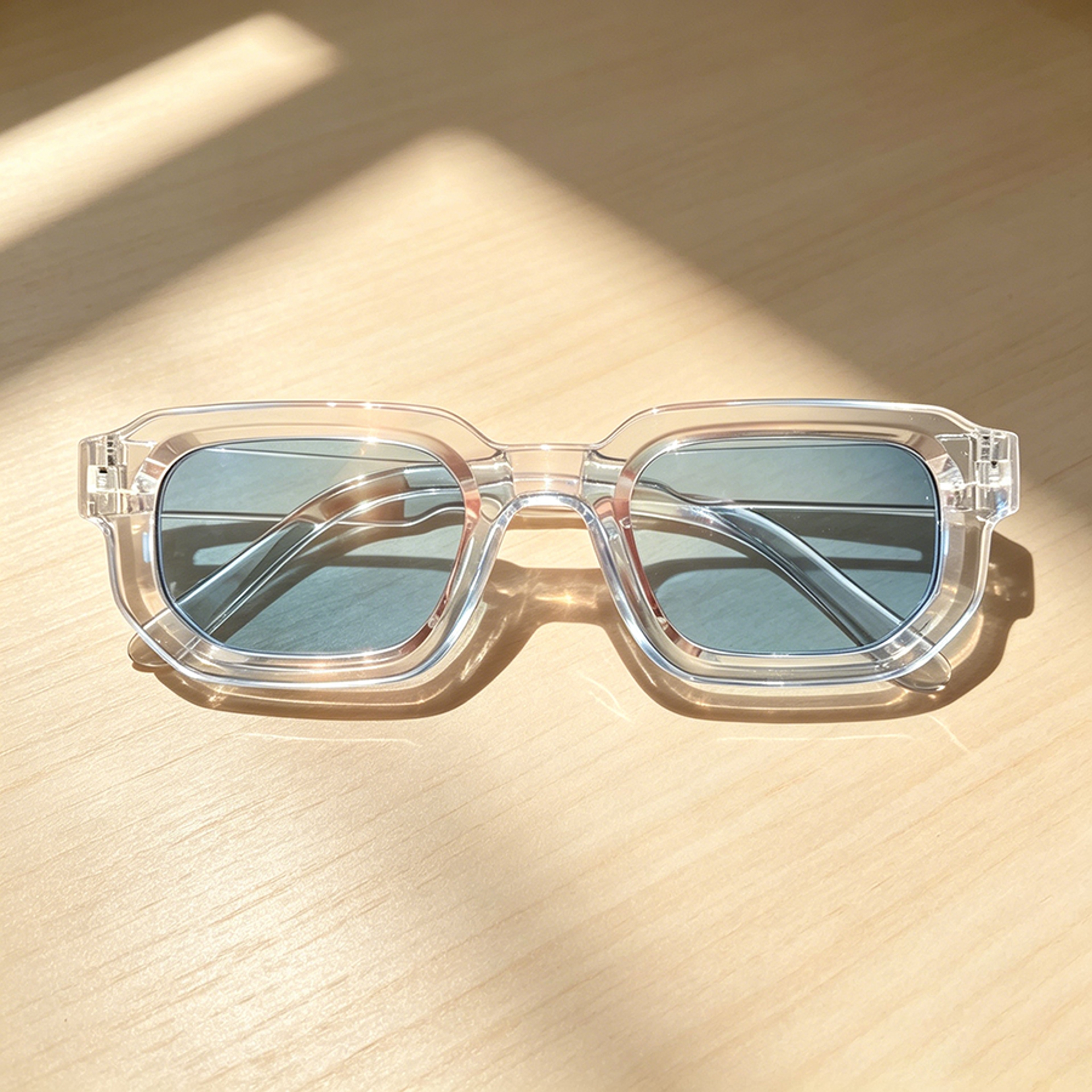 Vintage Rectangle Sunglasses Set with UV Protection for Men & Women – view 4