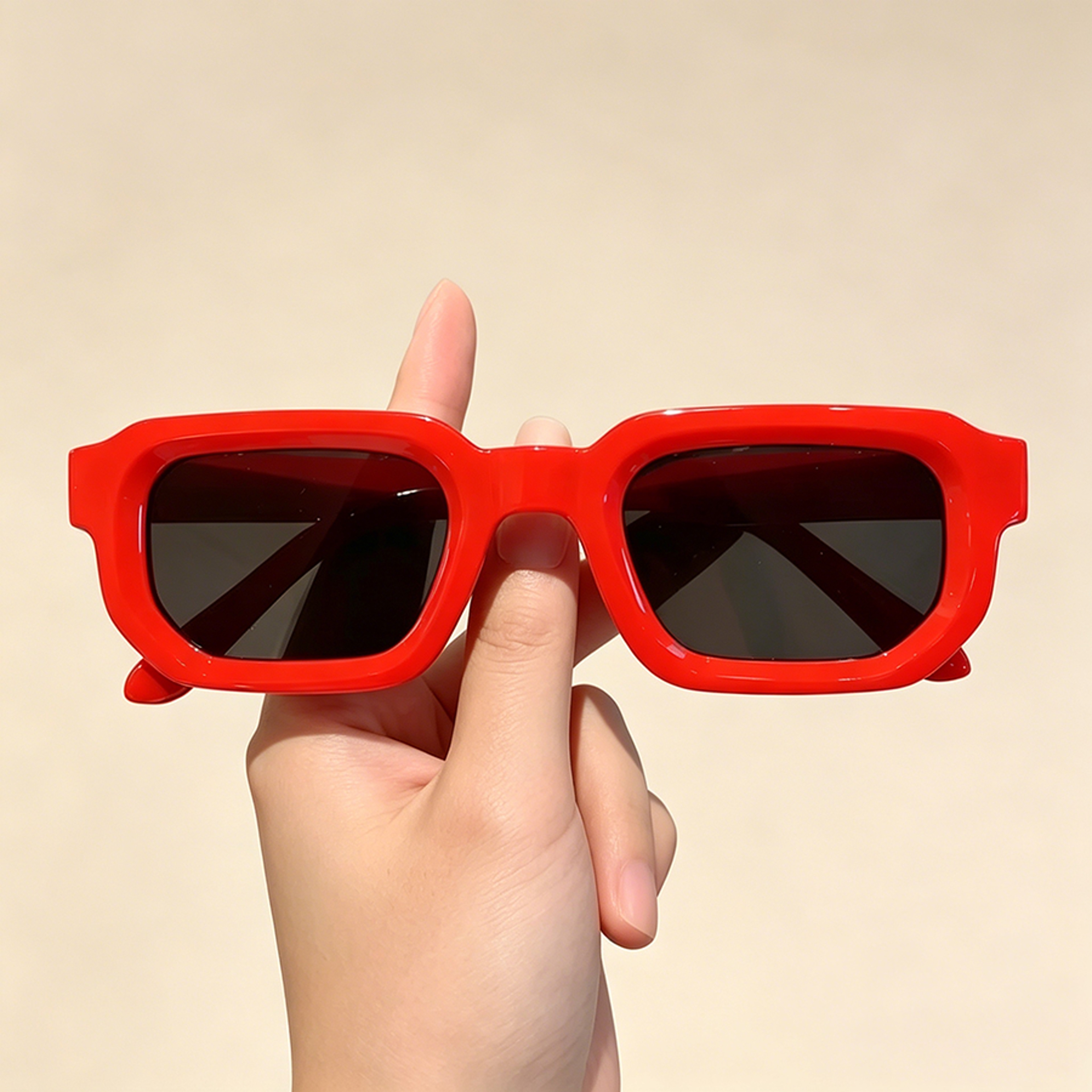 Vintage Rectangle Sunglasses Set with UV Protection for Men & Women – view 12