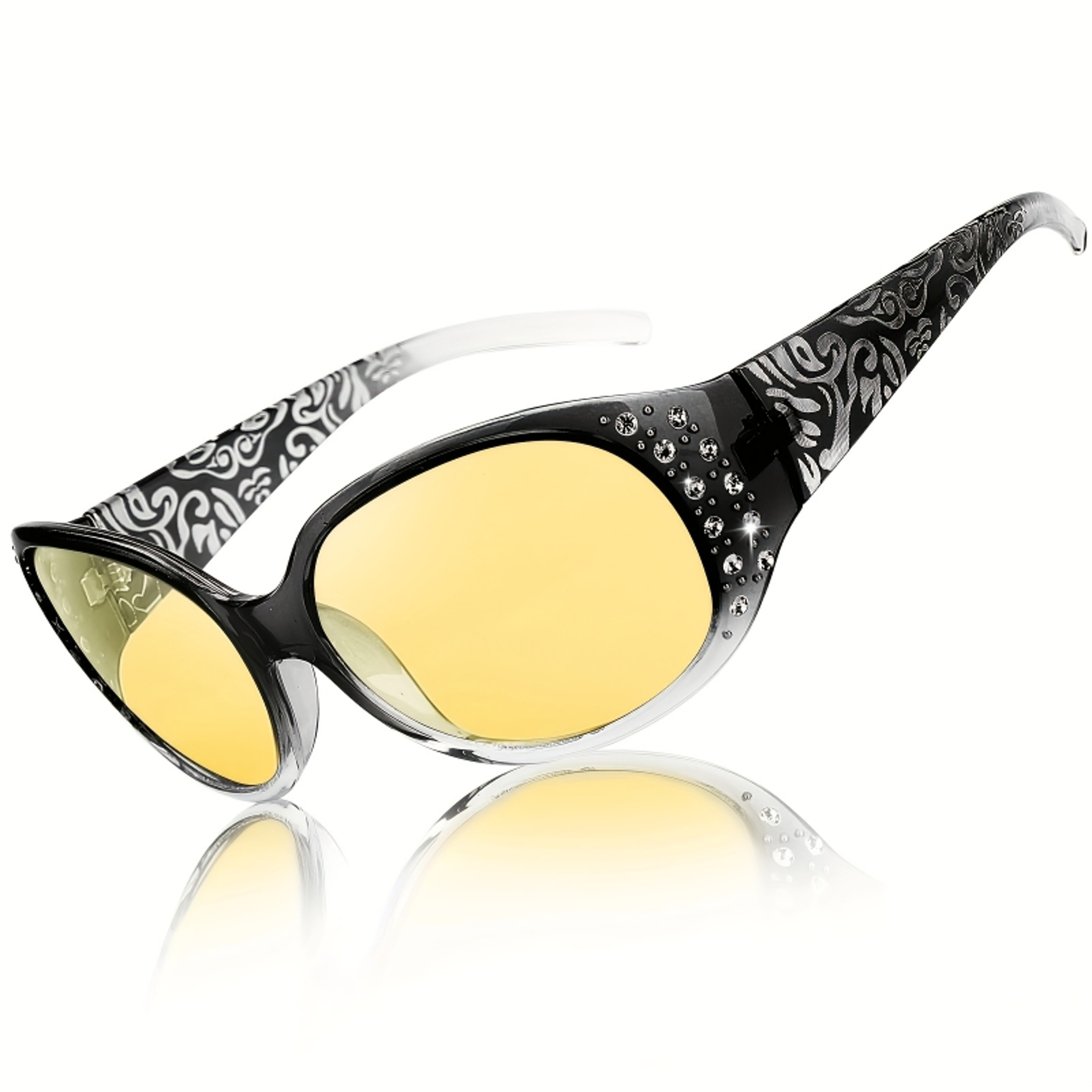 Night Vision Driving Glasses Anti Glare Wrap Around Safety Eyewear for Night Driving – view 6