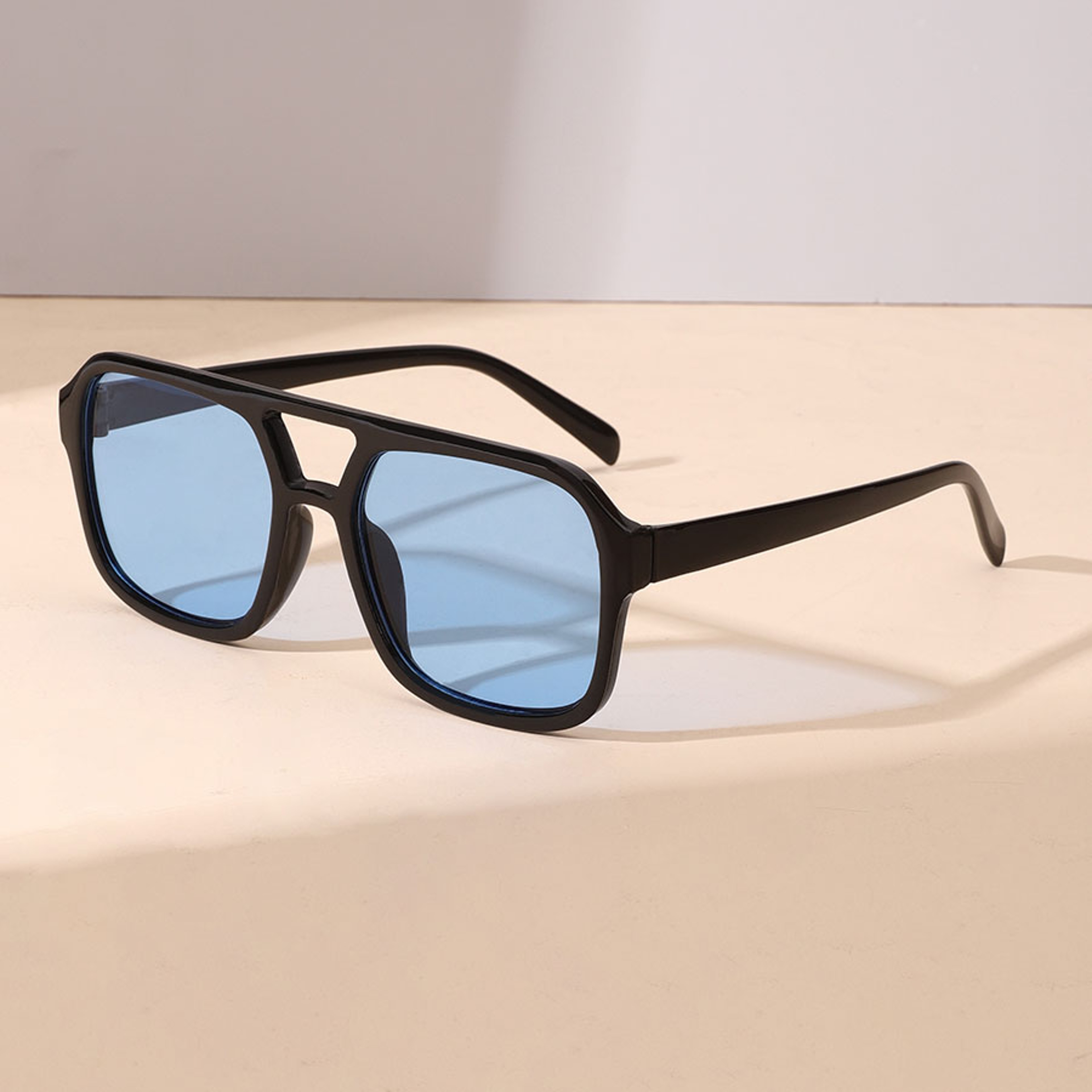 Retro Polygon Sunglasses with Double Bridge Square Sunglasses for Women & Men UV Style – view 10