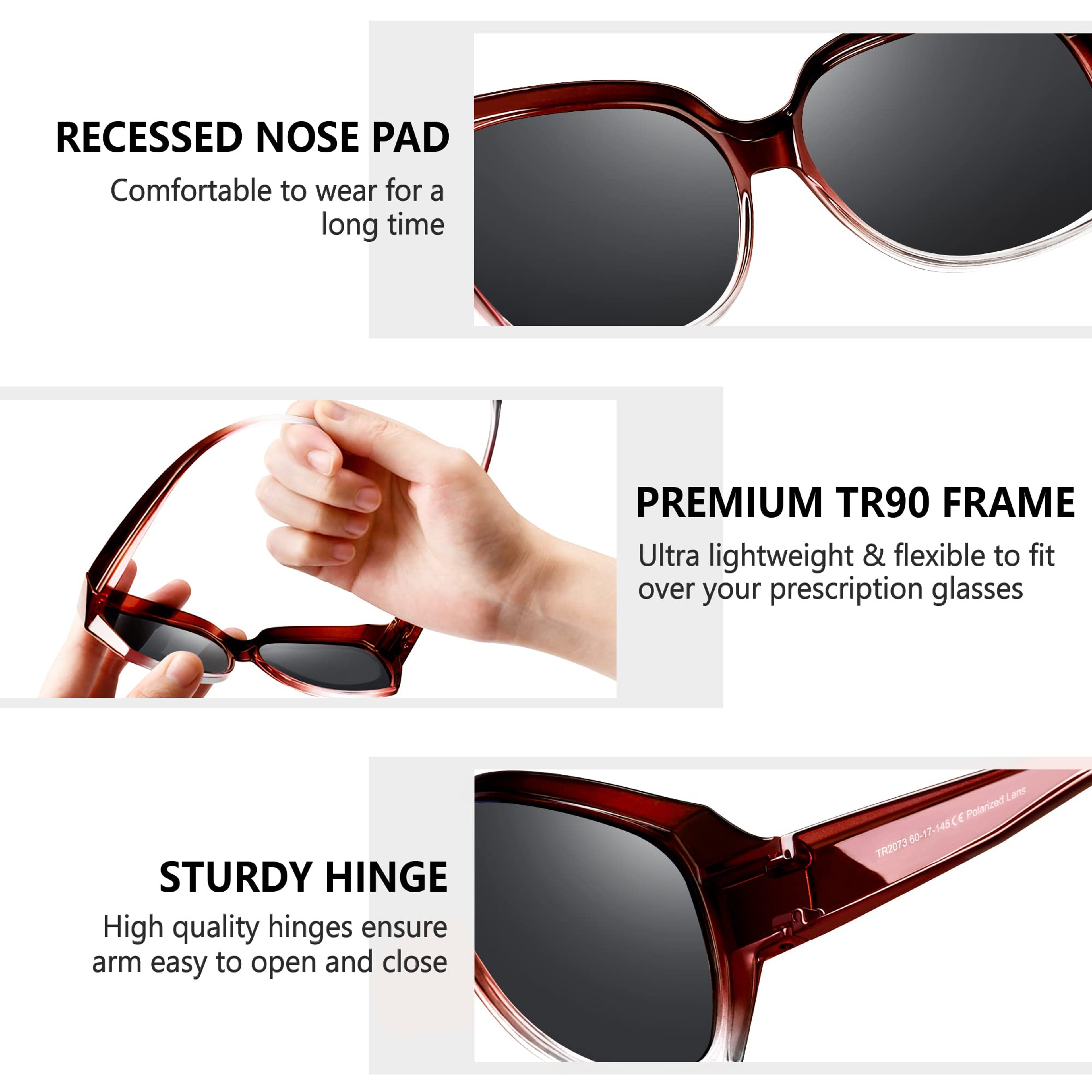 Oversized Fit Over Glasses Sunglasses for Women with UV400 Protection – view 5