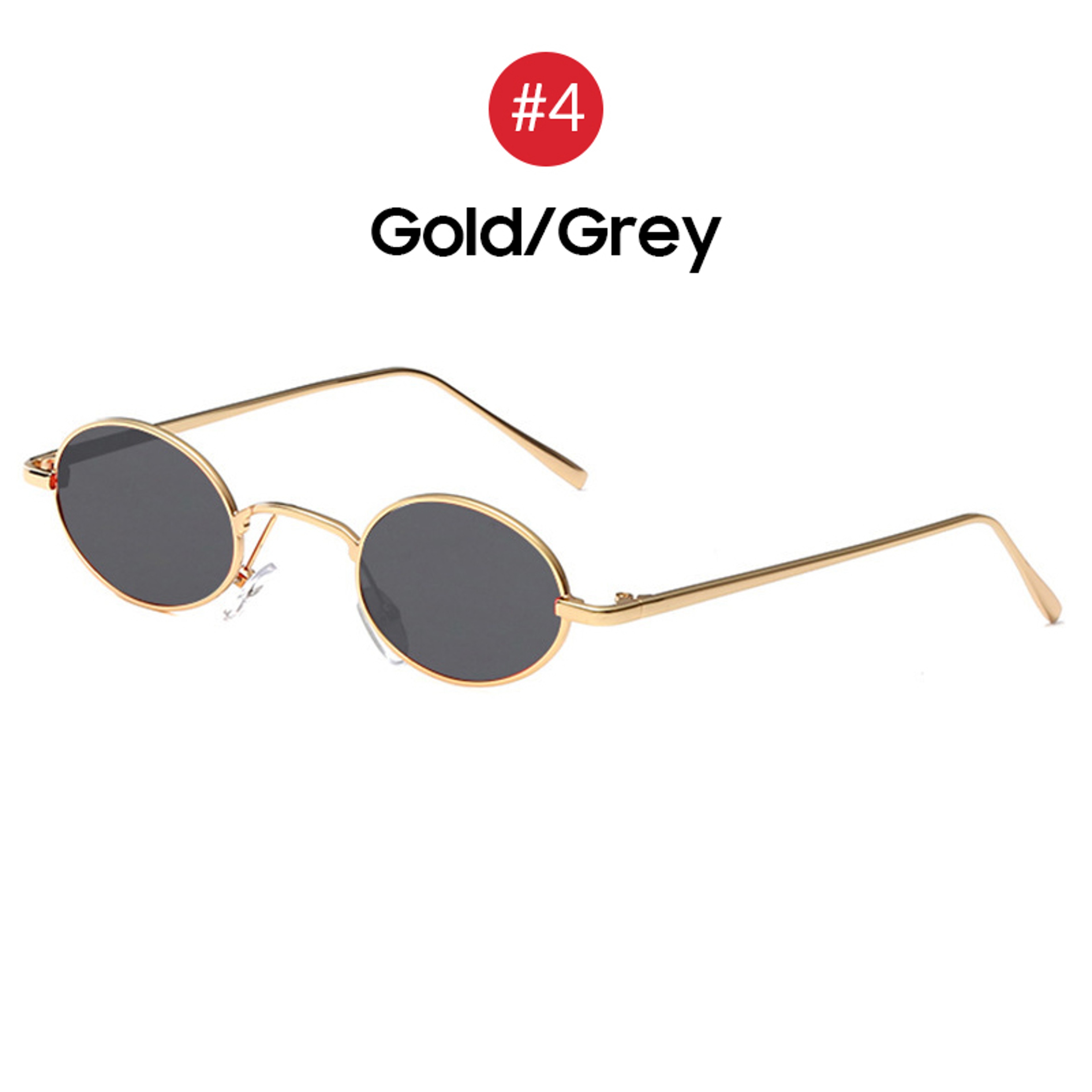Small Oval Sunglasses For Women Vintage Sunglasses With Gold Metal Frame Retro Shades 9