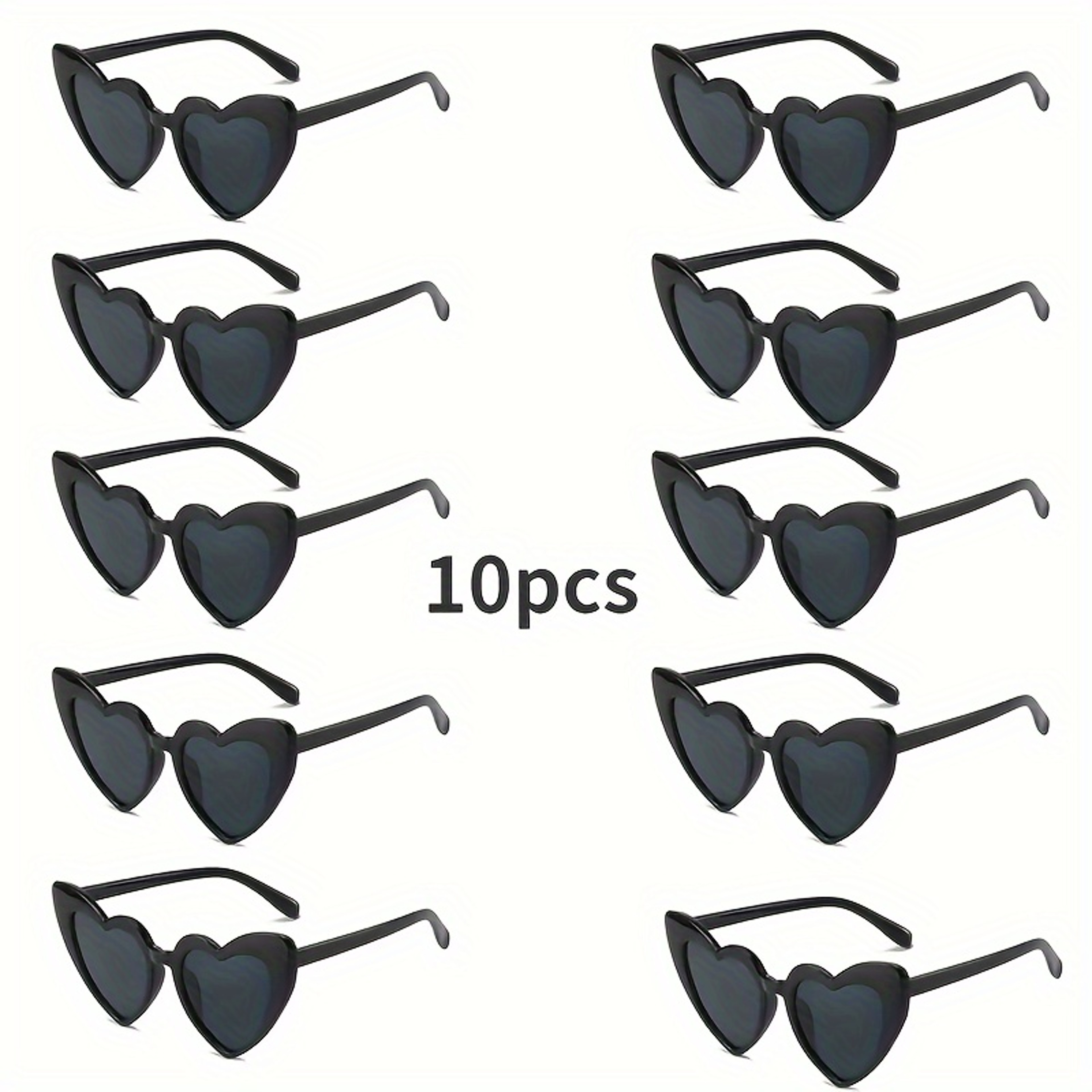 Vintage Heart Shaped Sunglasses UV Party Eyewear for Weddings, Travel & Events – view 8