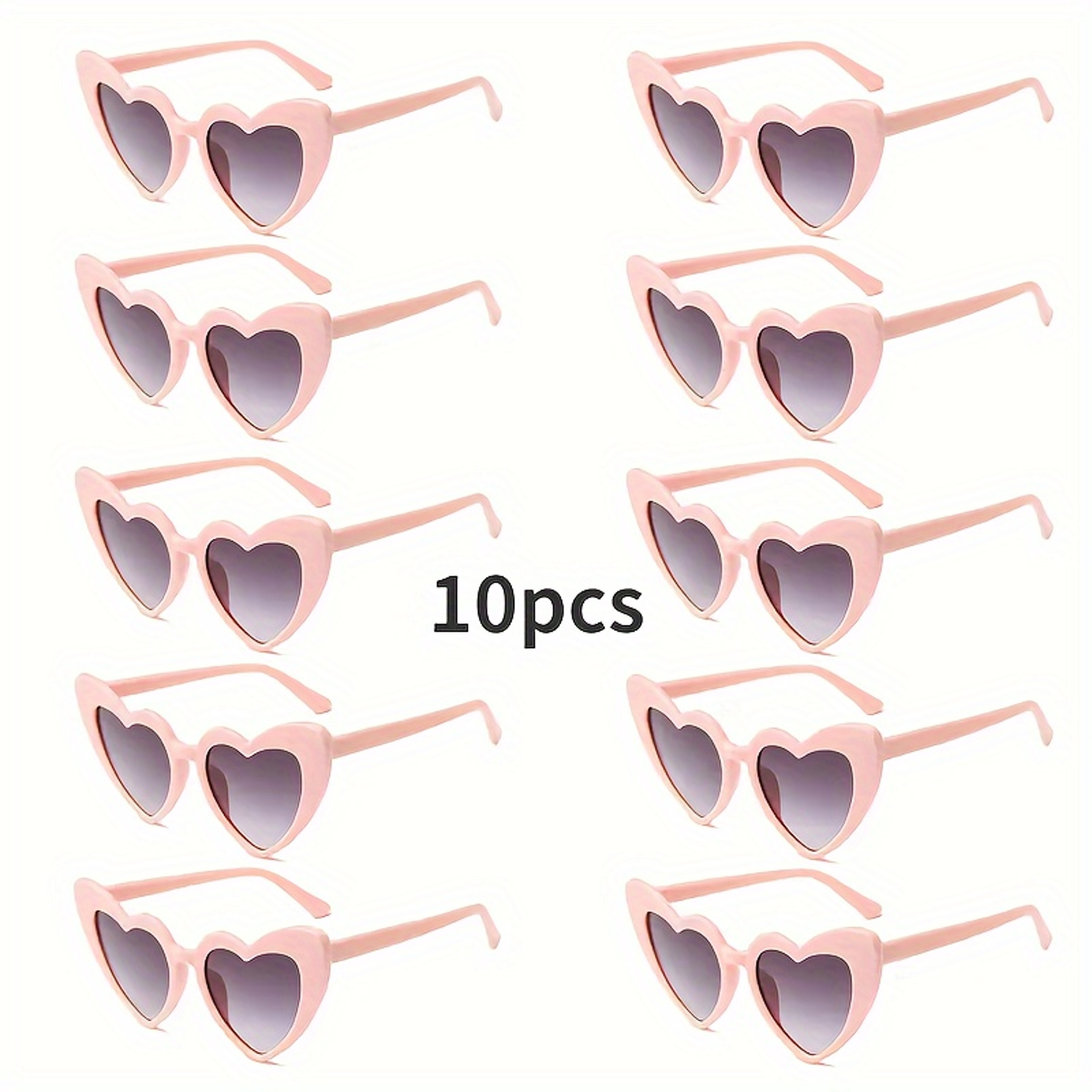 Vintage Heart Shaped Sunglasses UV Party Eyewear for Weddings, Travel & Events – view 9