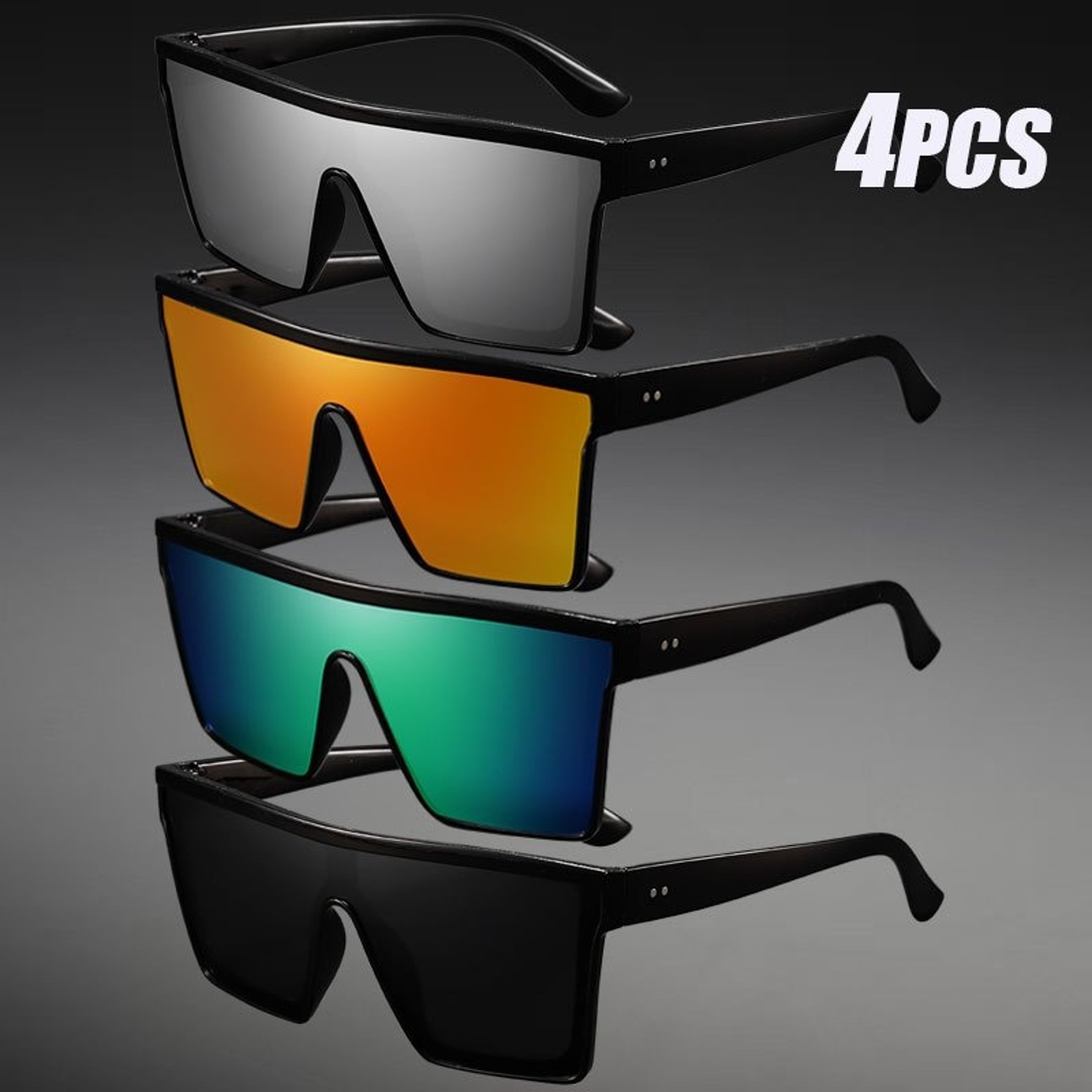 Oversized Driving Sunglasses With Anti Glare One Piece Shield Lens For Men  Women 14