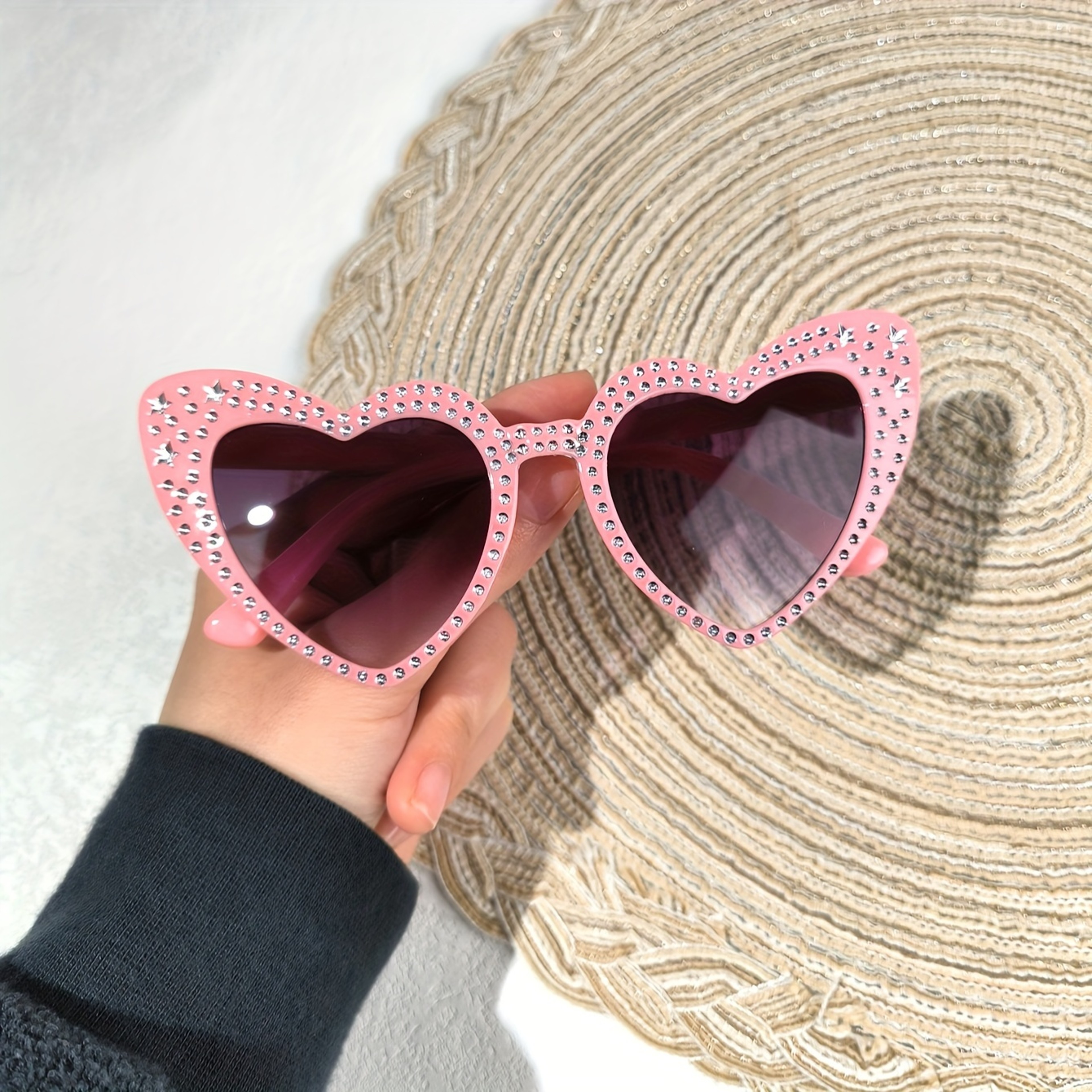 Star  Heart Shaped Heart Shaped Sunglasses For Women Vintage Party Beach Eyewear 6