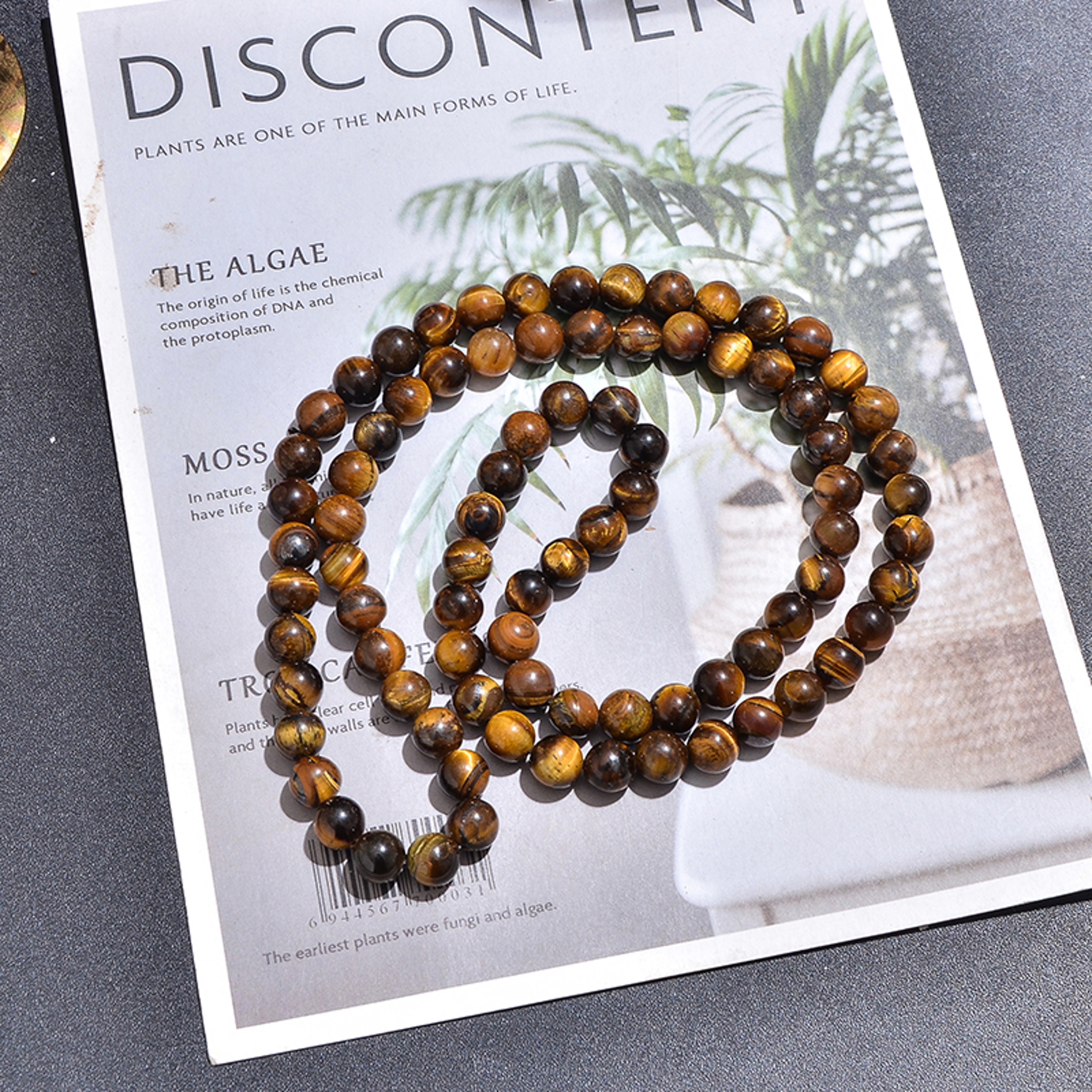 Tiger Eye Necklace & Bracelet Set 8mm Natural Beaded Crystal Jewelry for Men & Women – view 8