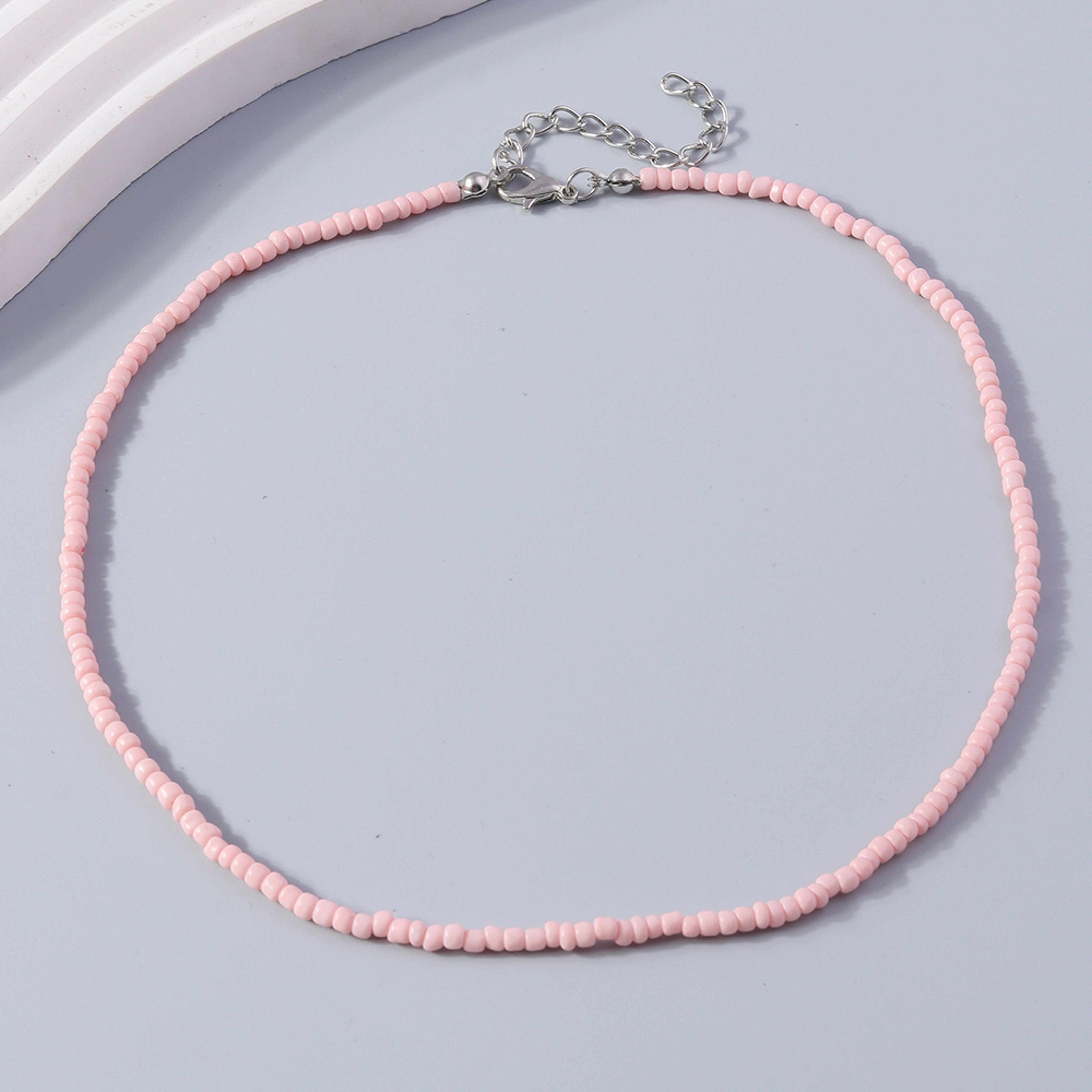 Flower Beaded Friendship Necklace Colorful Seed Bead Summer Jewelry For Women  Kids 19