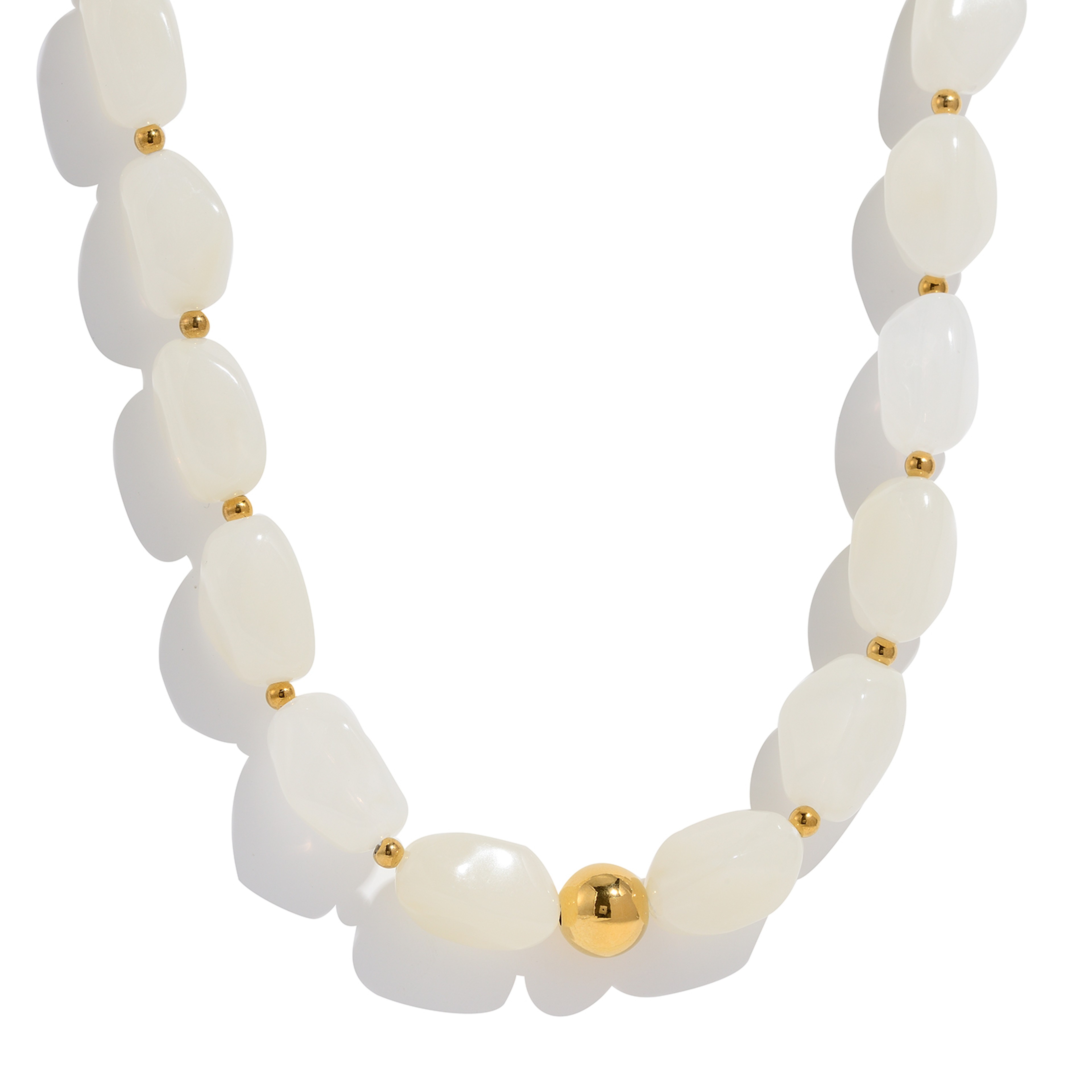 Handmade Acrylic Bead Statement Necklace for Women with Stainless Steel Chain – view 8