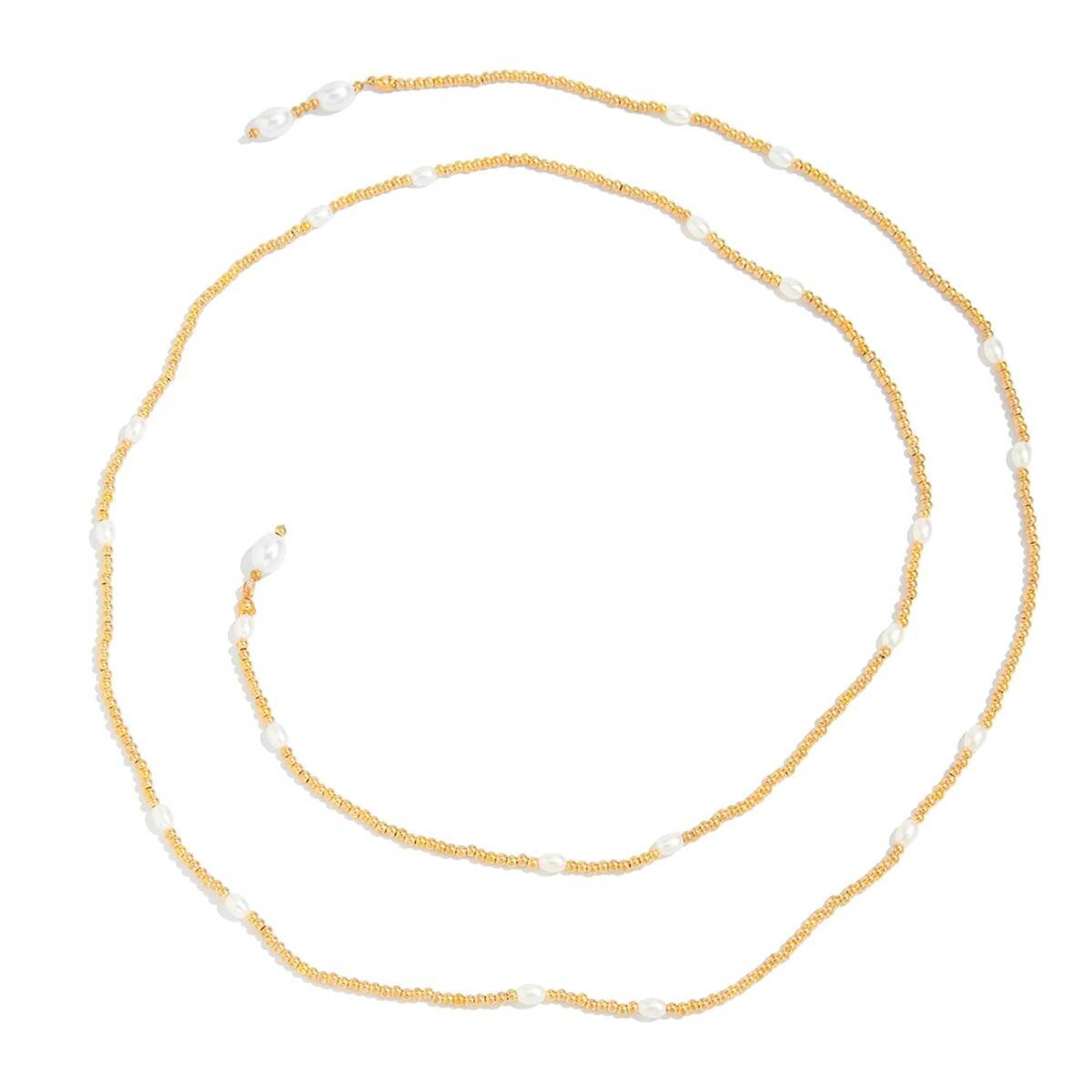 Elegant Shape Pearl Necklace with Long Tassel Pendant for Women Vintage Imitation Pearl Necklace – view 4