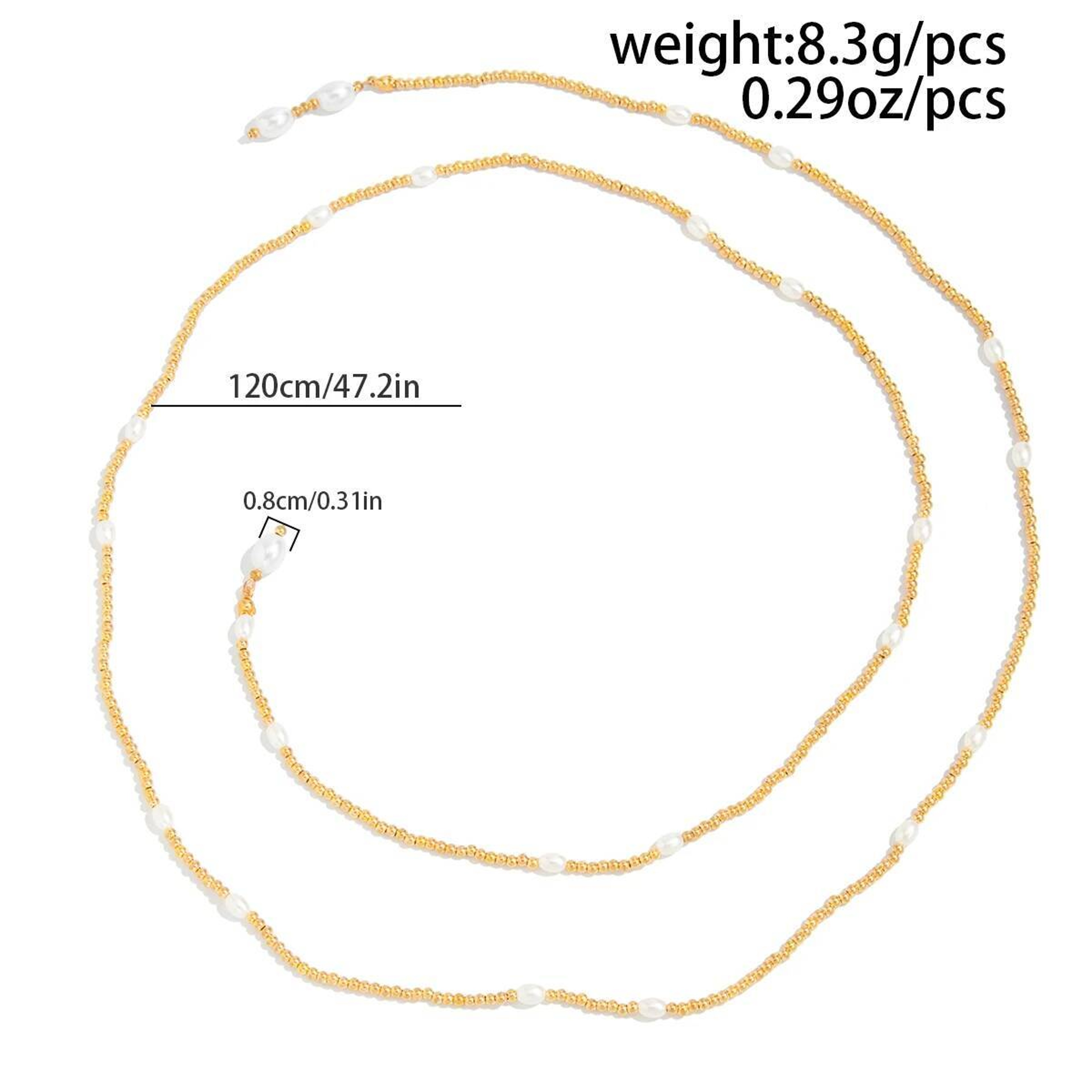Elegant Shape Pearl Necklace with Long Tassel Pendant for Women Vintage Imitation Pearl Necklace – view 5